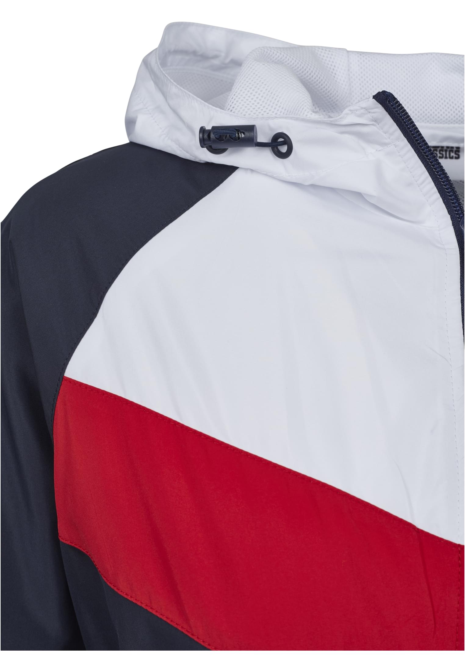 Ladies 3-Tone Windbreaker | navy/white/fire red