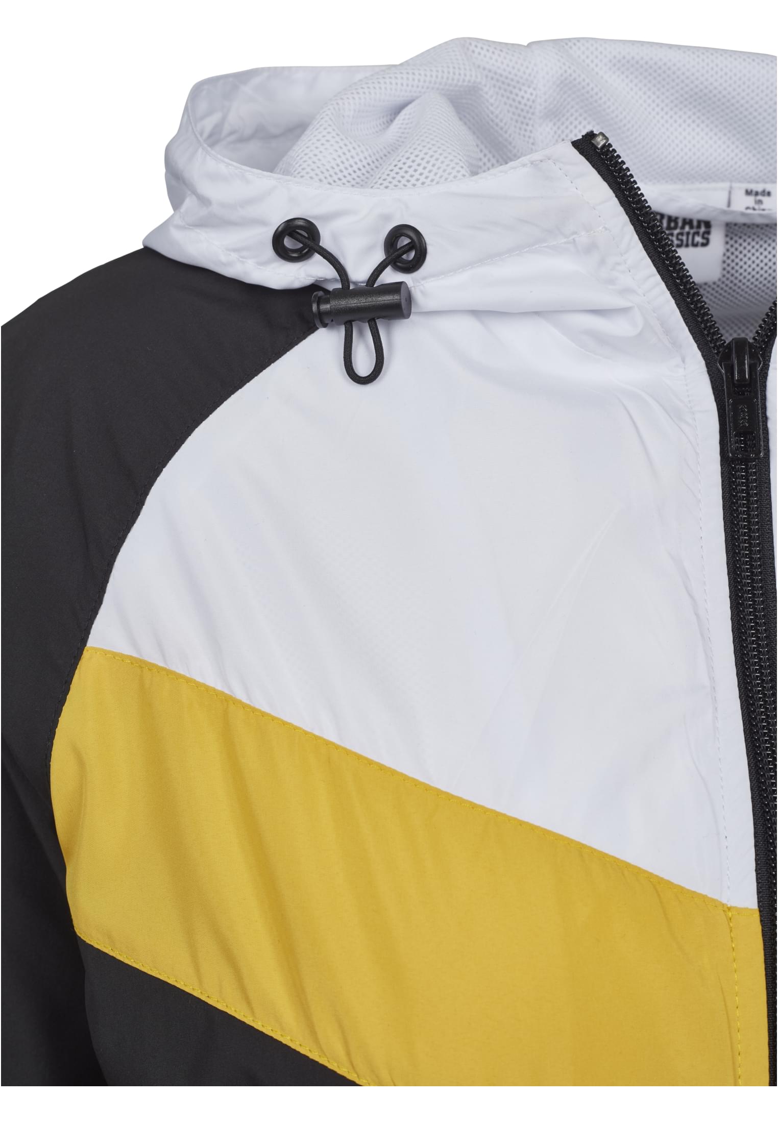 Ladies 3-Tone Windbreaker | black/white/chromeyellow