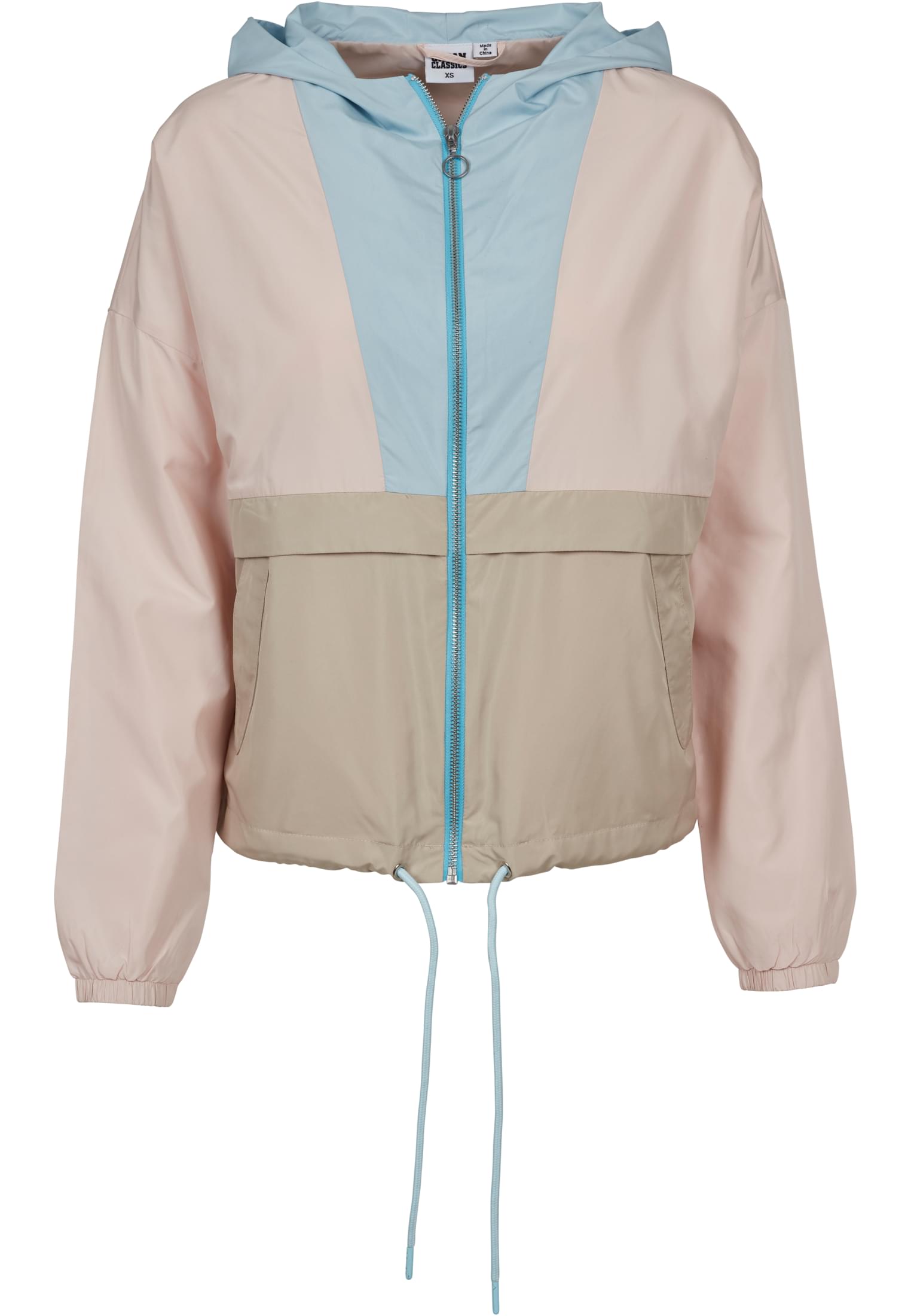 Ladies 3-Tone Oversize Windbreaker | lightpink/babyblue/sand