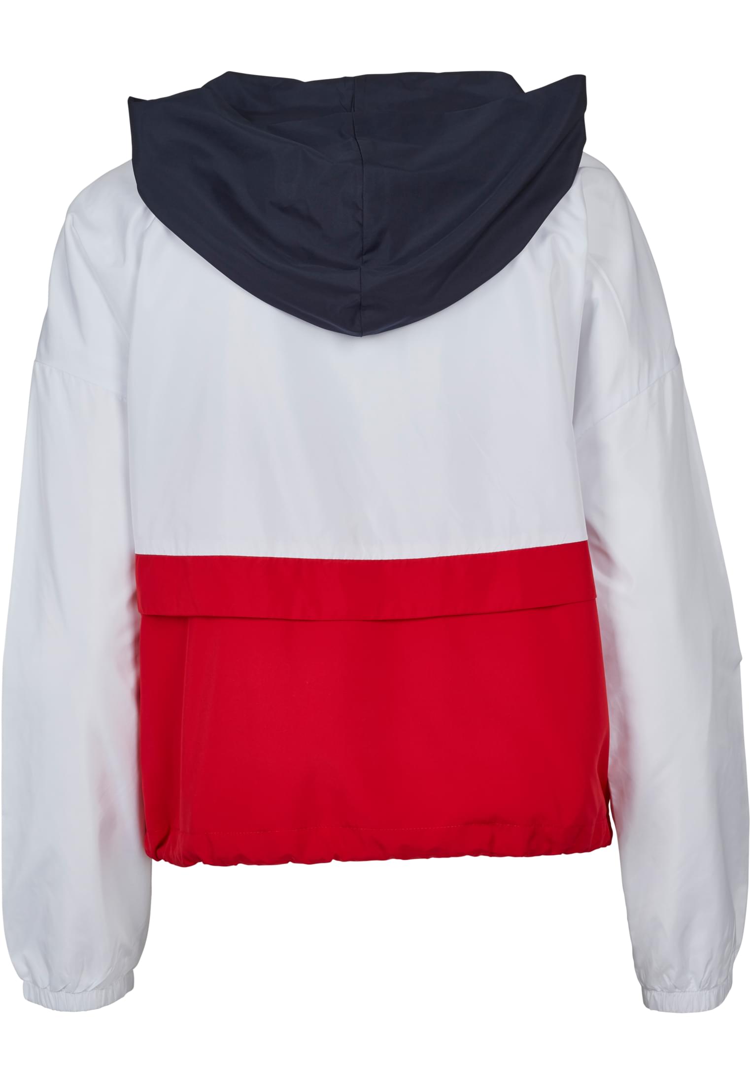 Ladies 3-Tone Oversize Windbreaker | navy/white/fire red