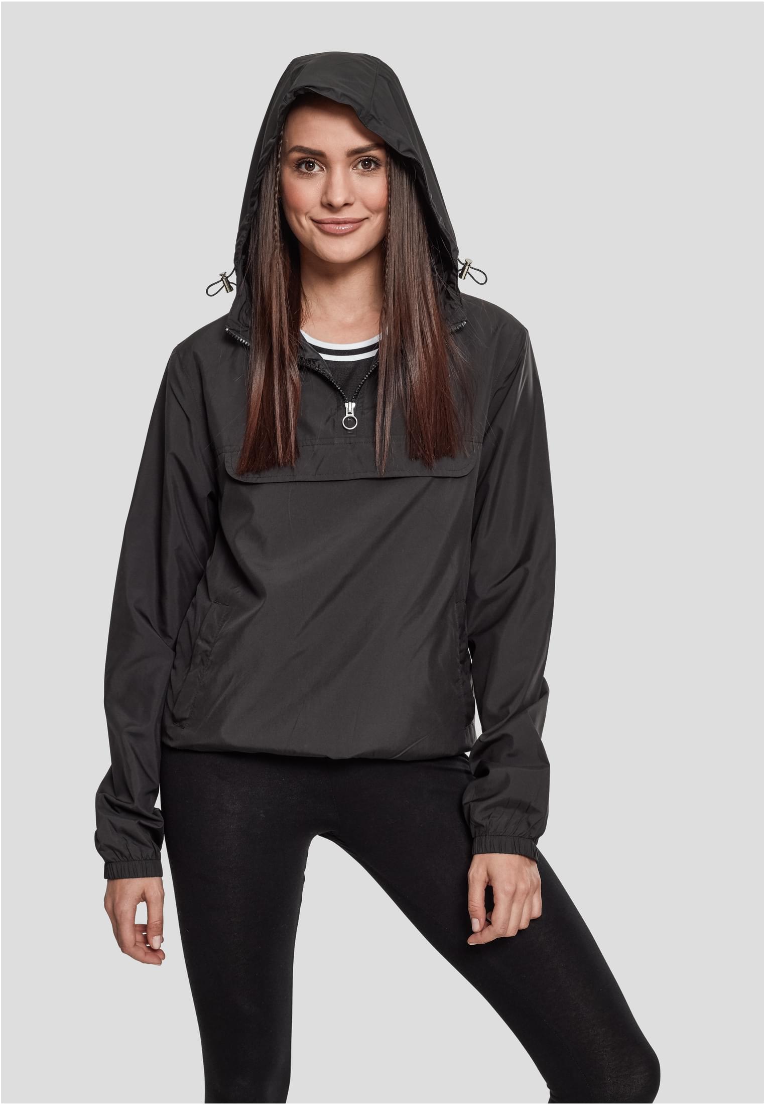 Ladies Basic Pull Over Jacket | black