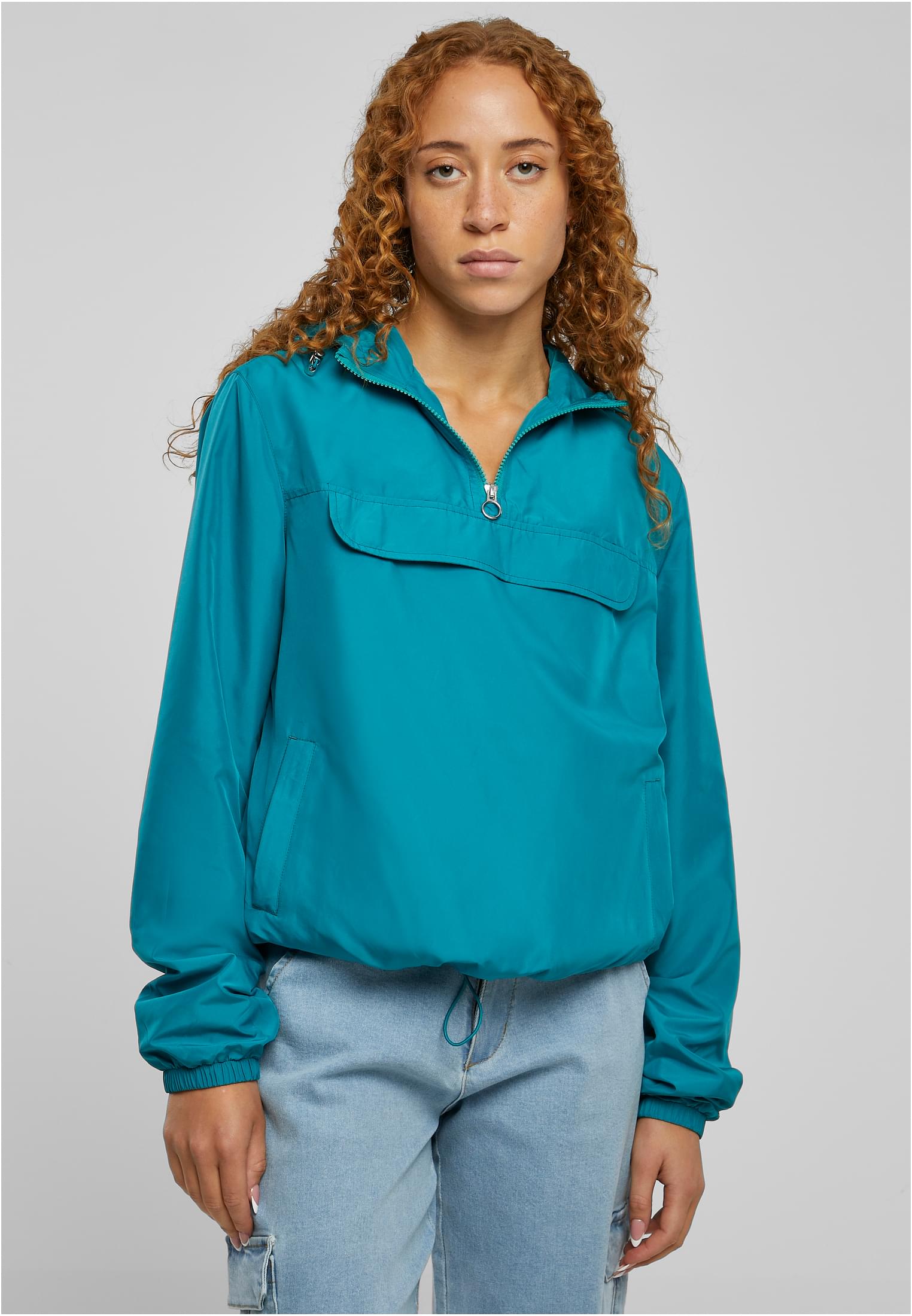 Ladies Basic Pull Over Jacket | watergreen