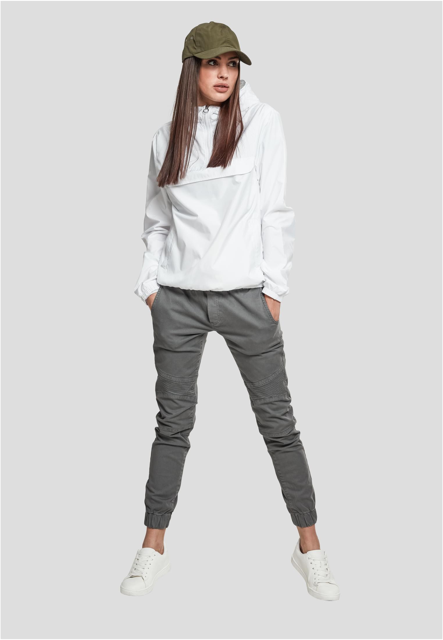 Ladies Basic Pull Over Jacket | white