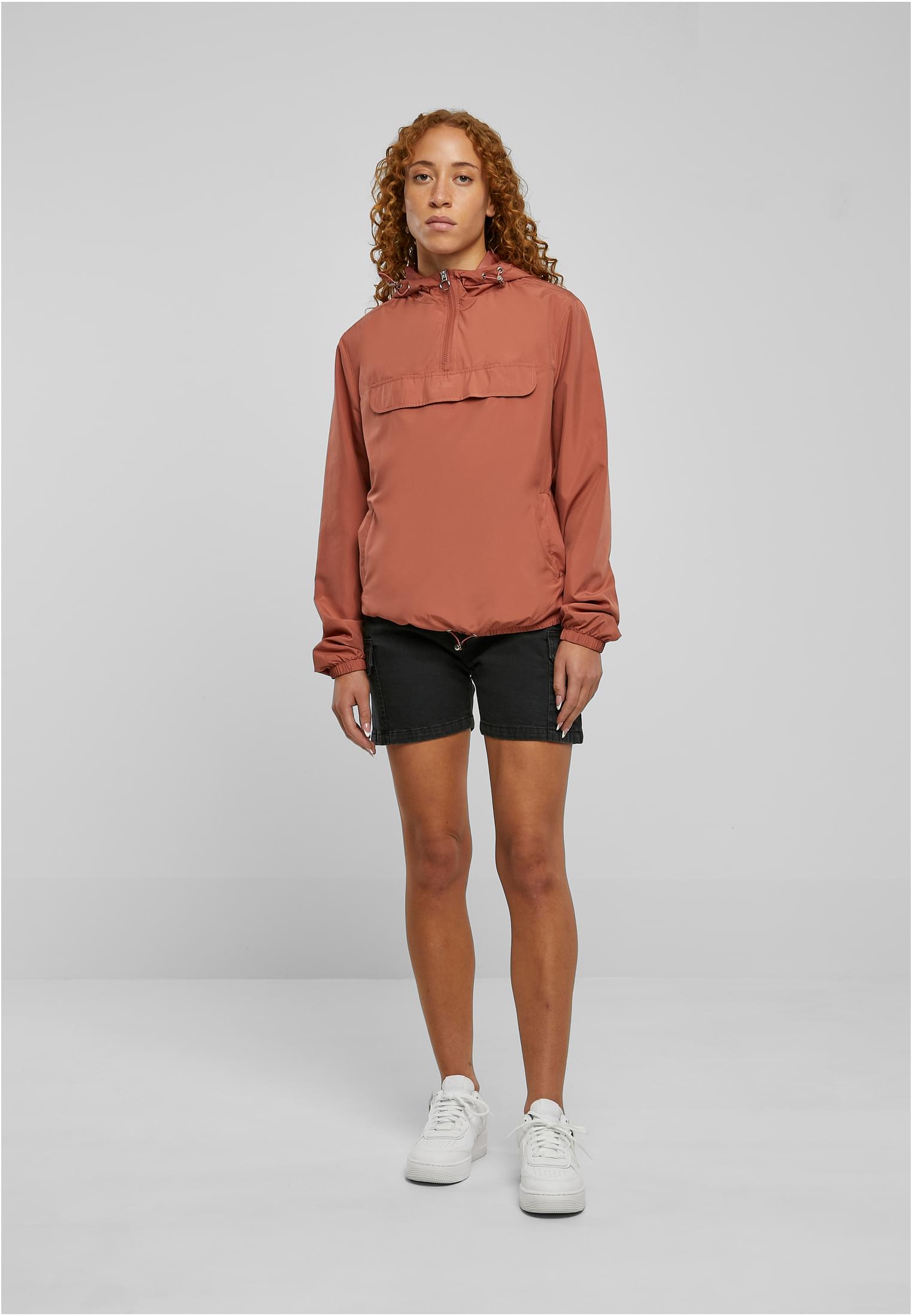 Ladies Basic Pull Over Jacket | terracotta