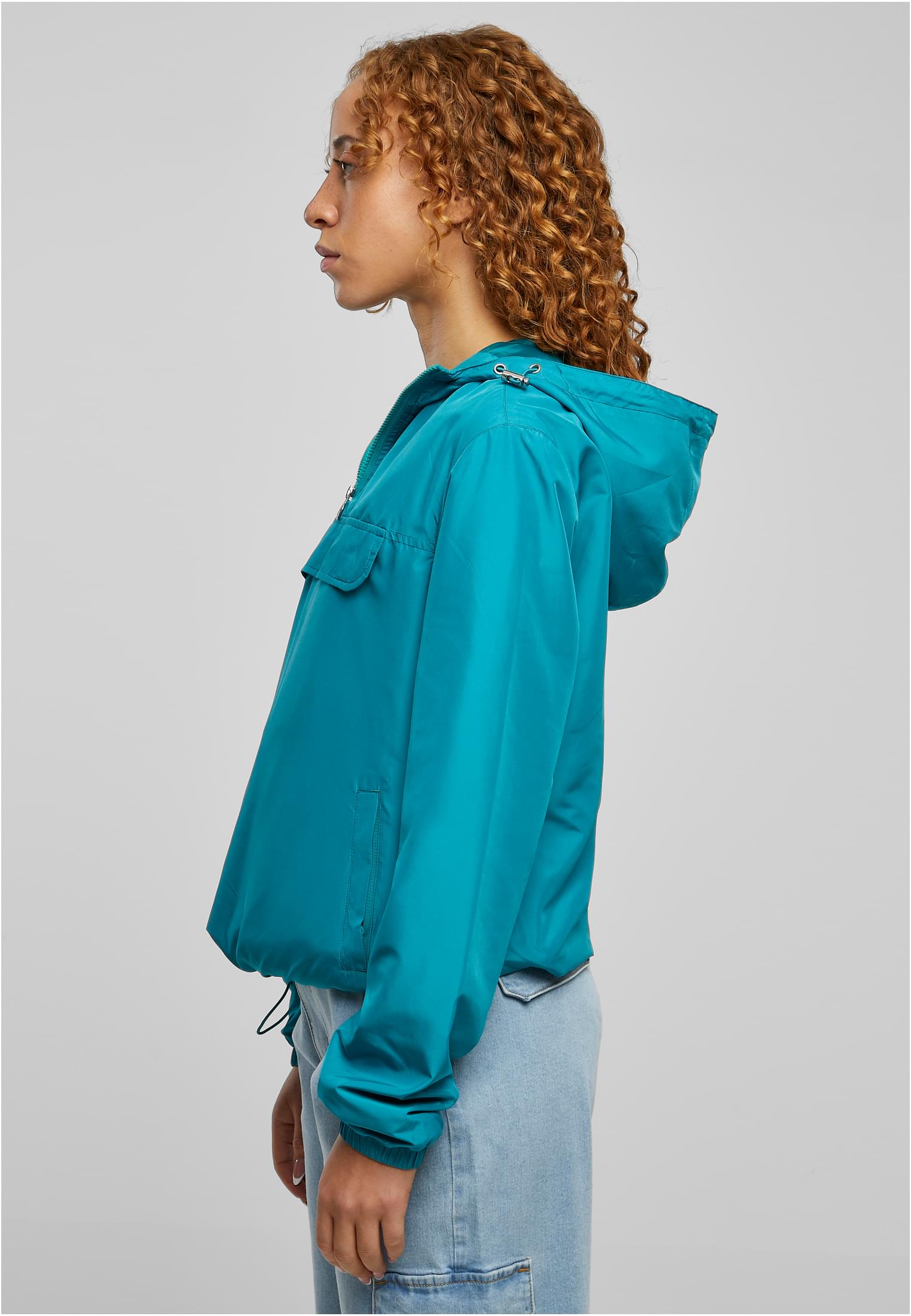 Ladies Basic Pull Over Jacket | watergreen