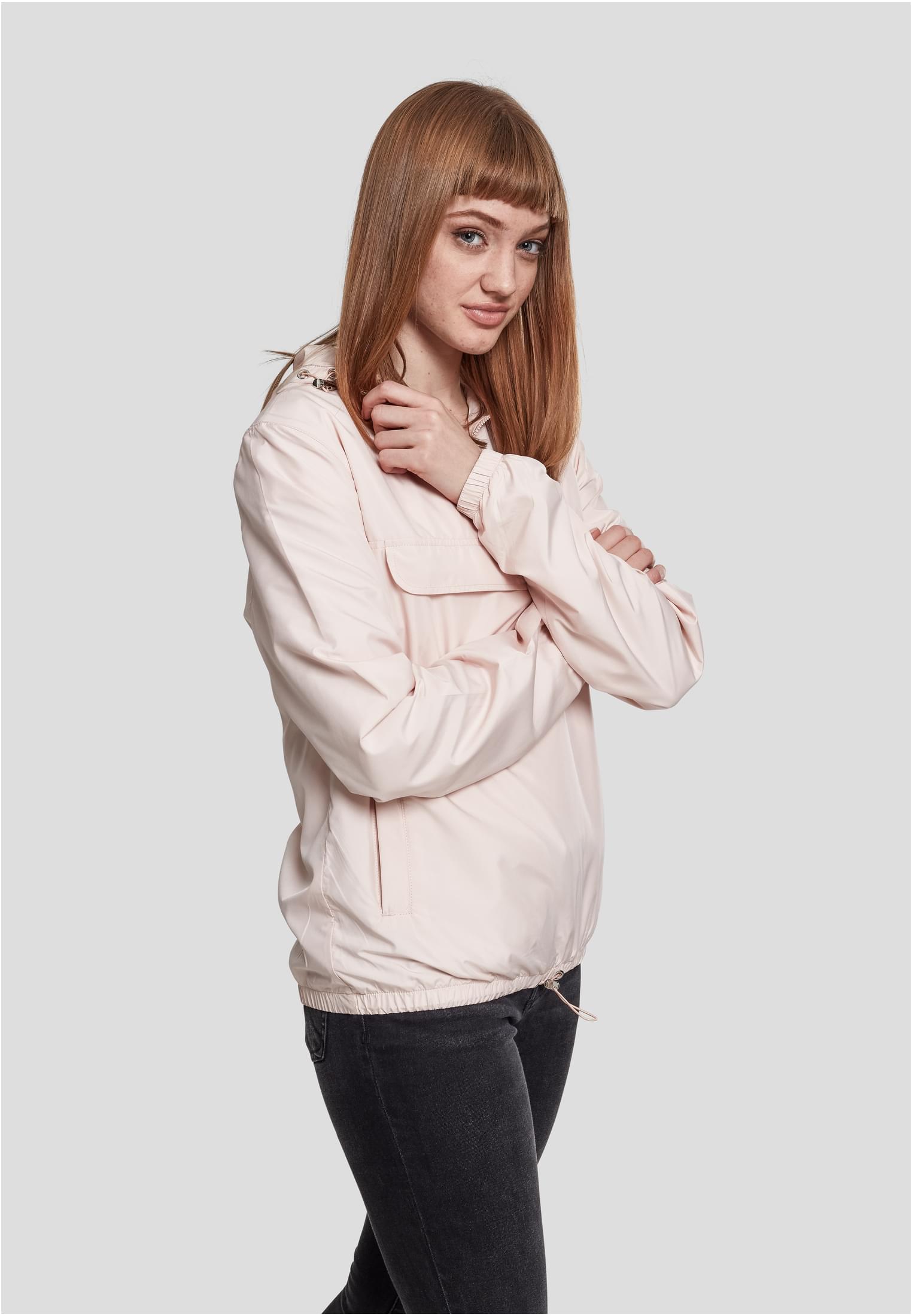 Ladies Basic Pull Over Jacket | light pink