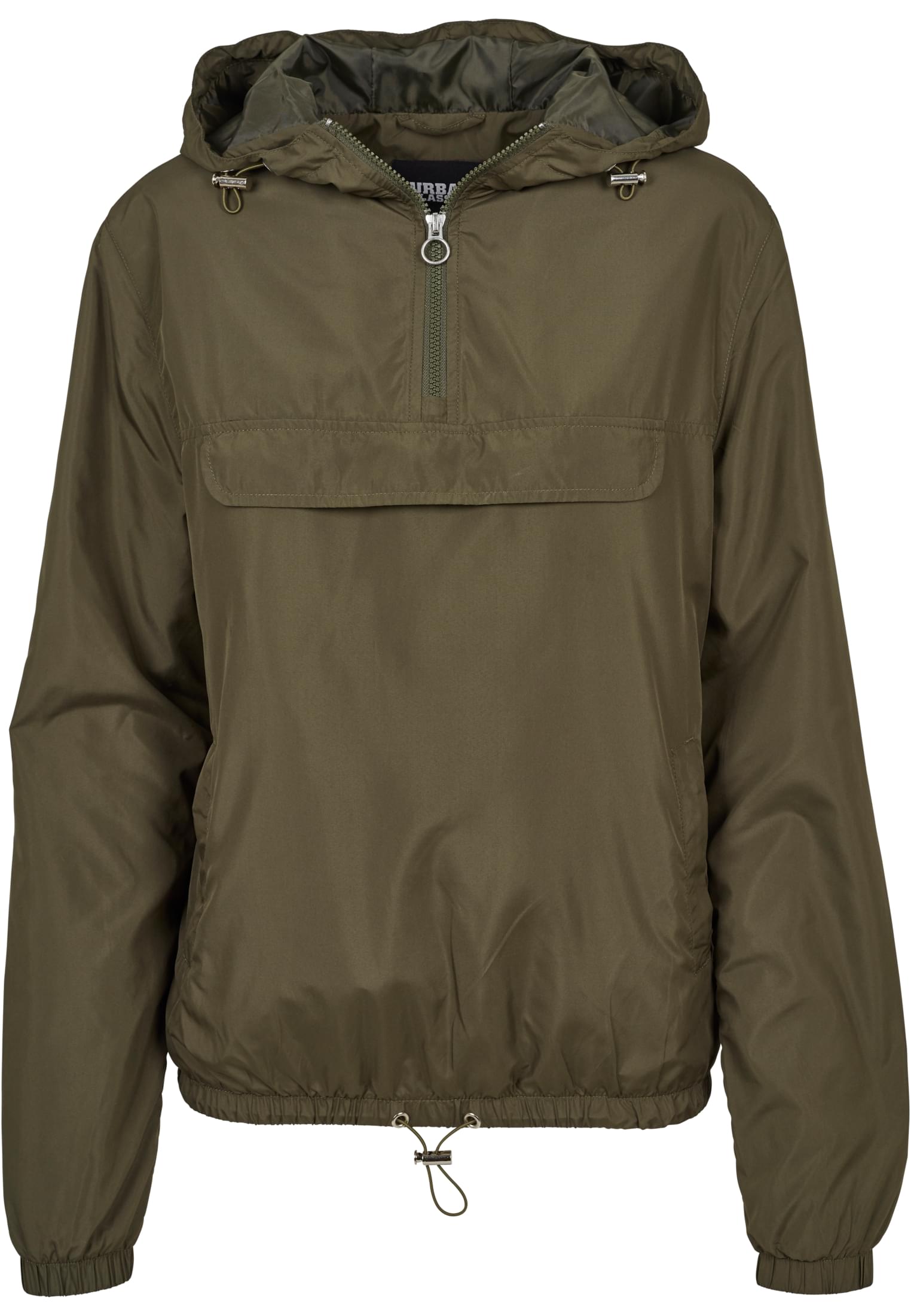 Ladies Basic Pull Over Jacket | dark olive