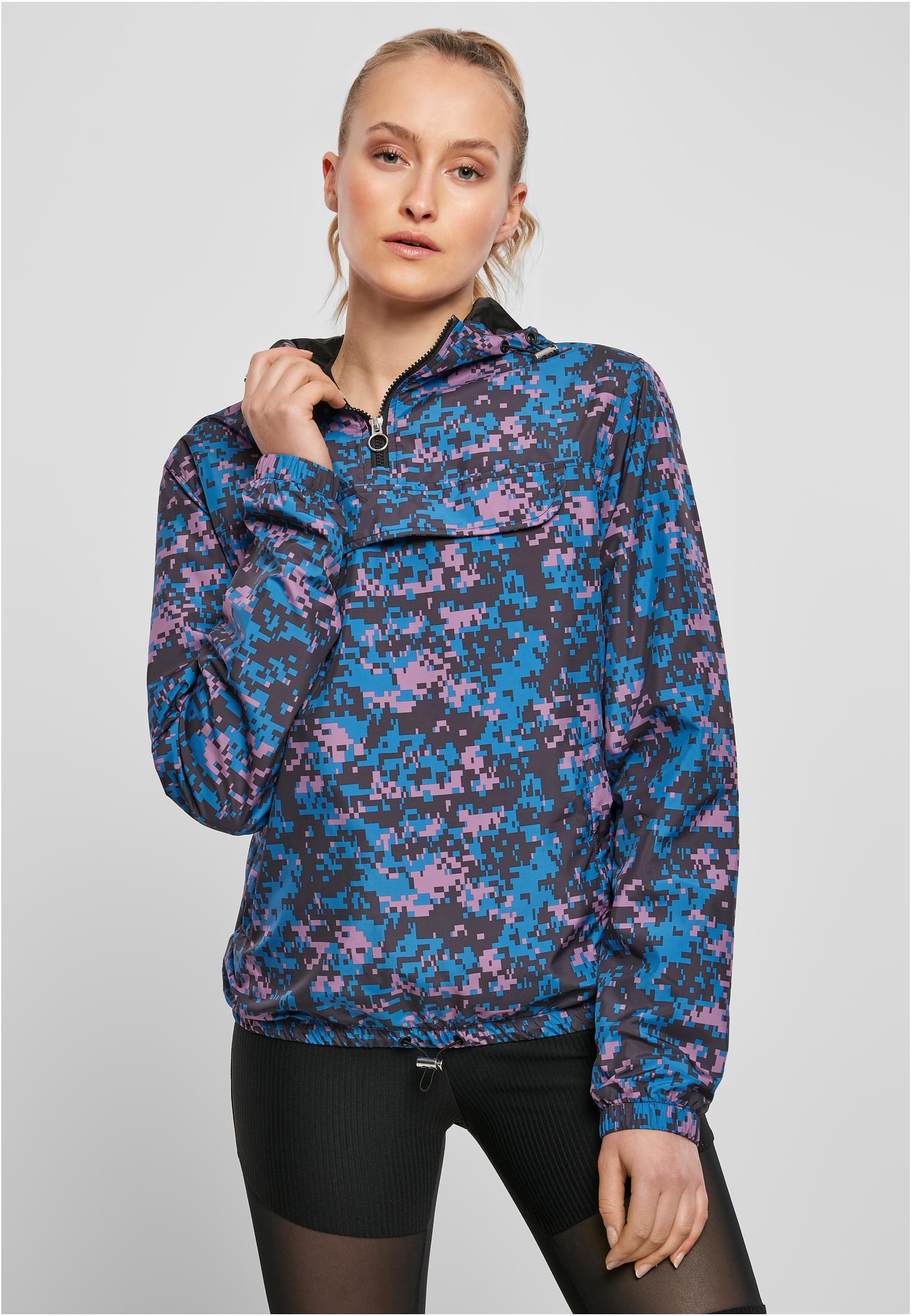 Ladies Camo Pull Over Jacket | digital duskviolet camo