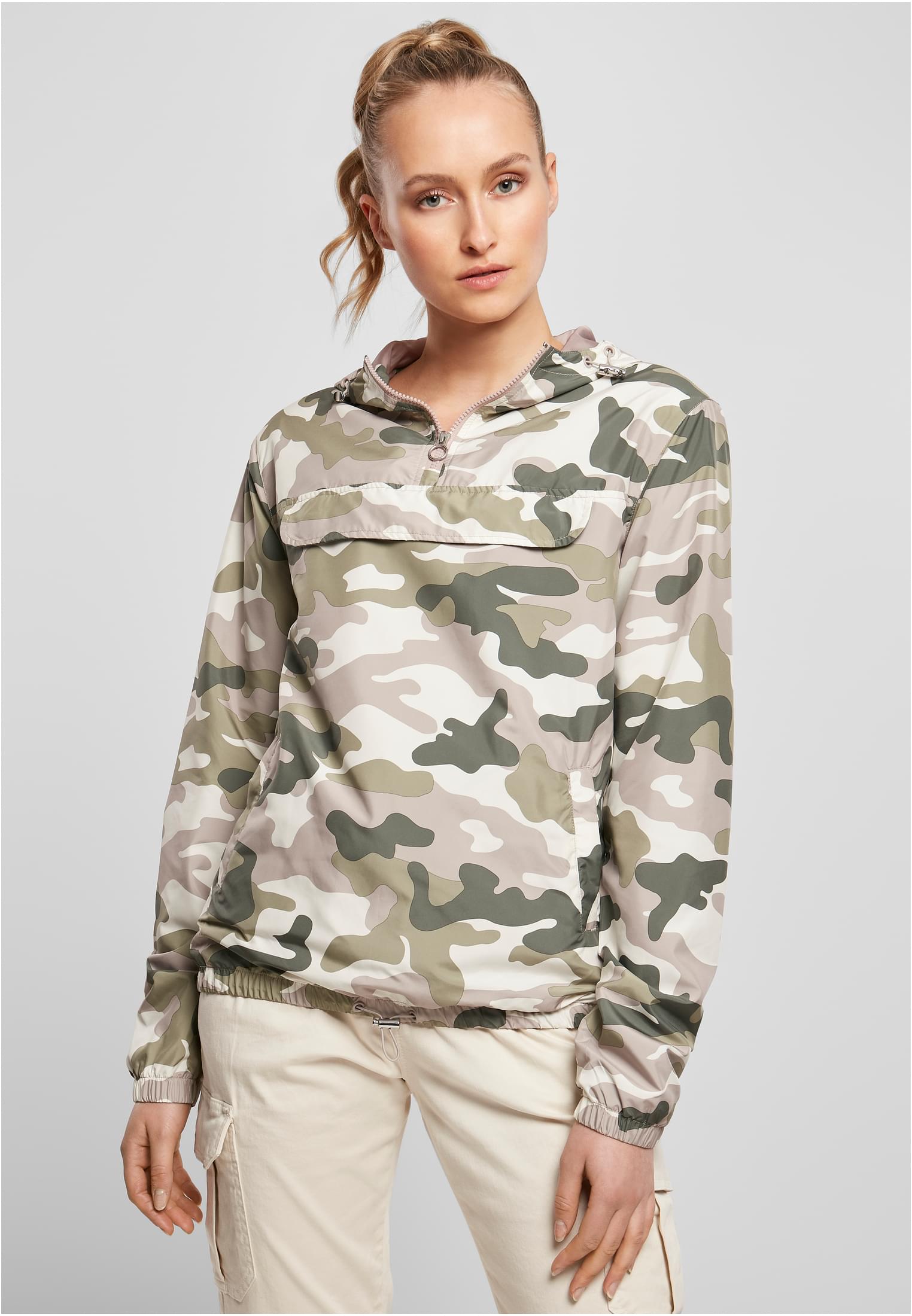 Ladies Camo Pull Over Jacket | duskrose camo