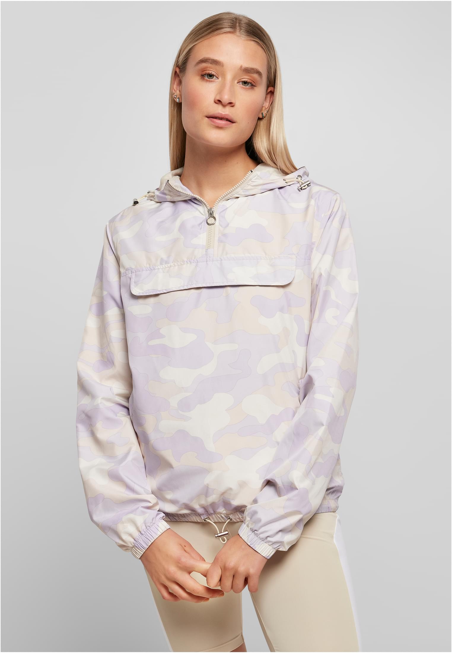 Ladies Camo Pull Over Jacket | lilaccamo