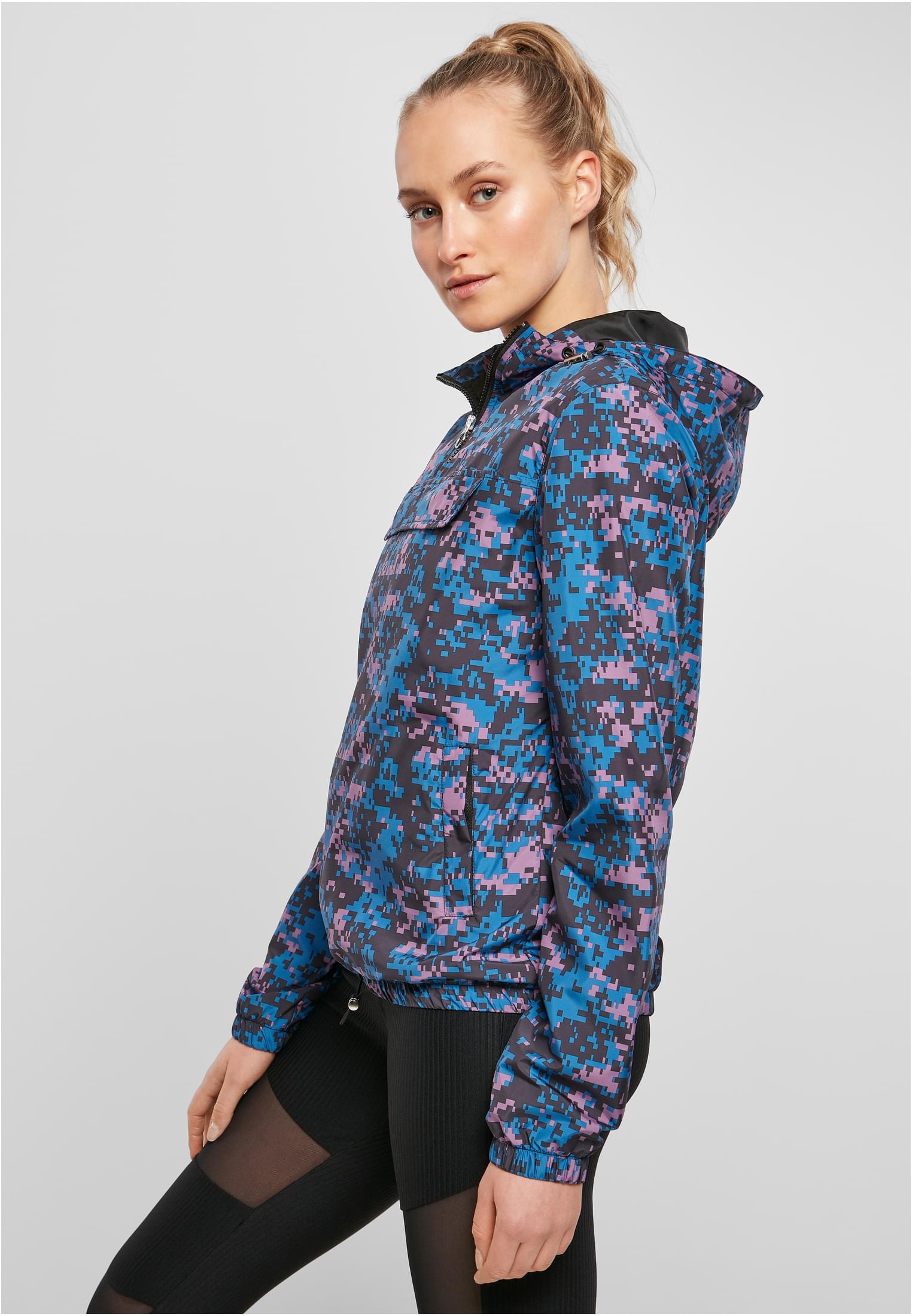 Ladies Camo Pull Over Jacket | digital duskviolet camo