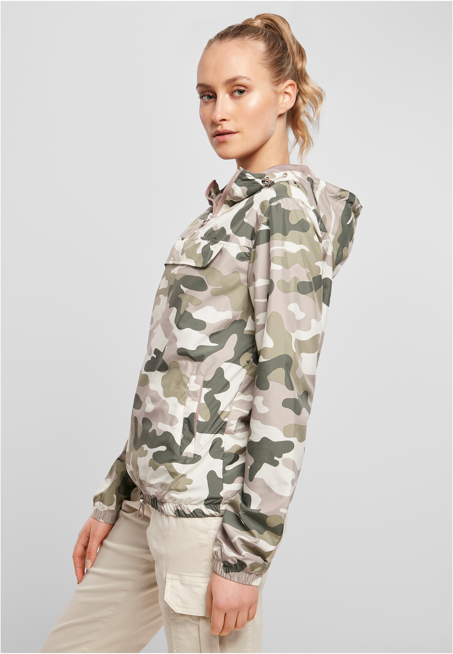 Ladies Camo Pull Over Jacket | duskrose camo