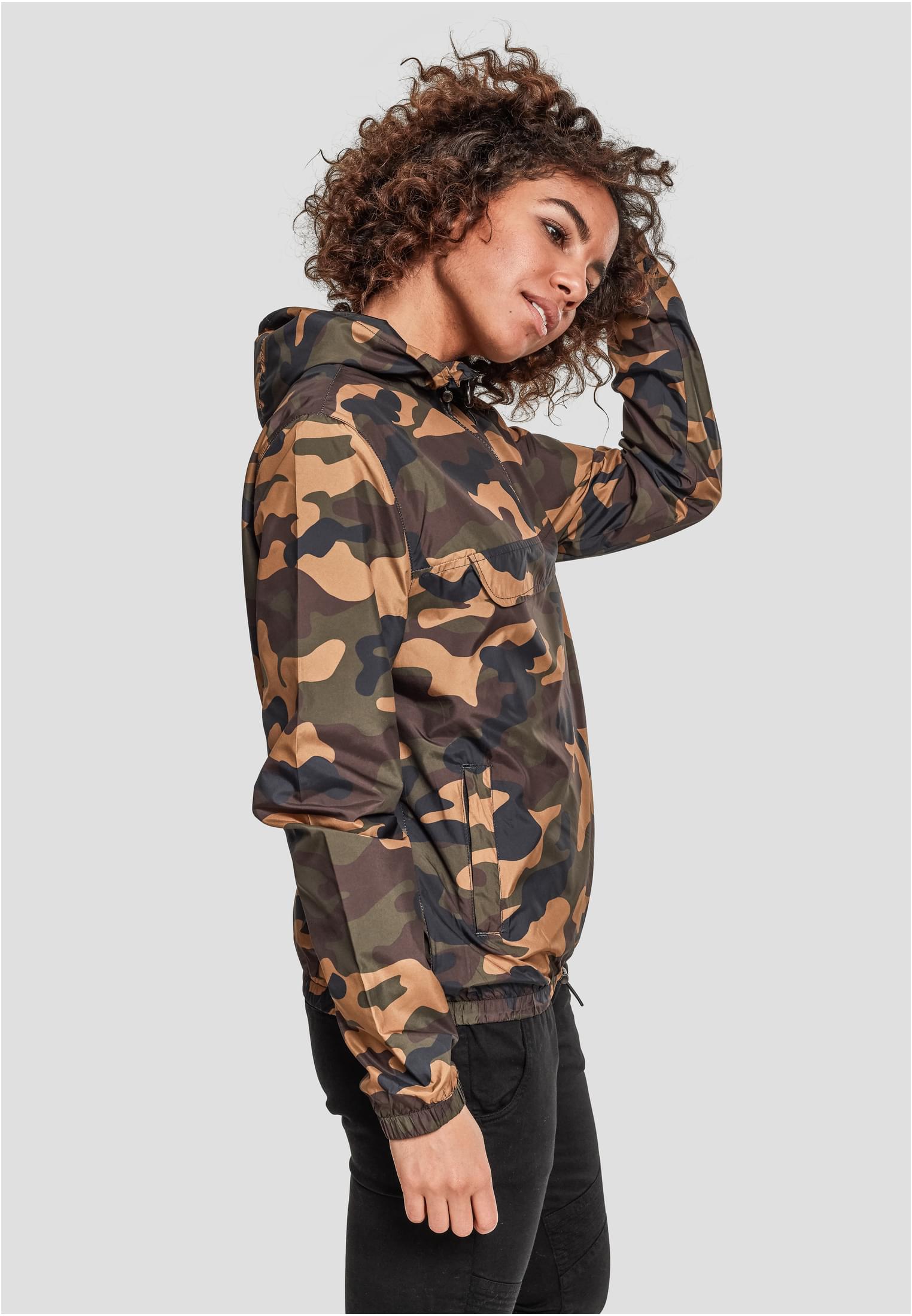 Ladies Camo Pull Over Jacket | woodcamo