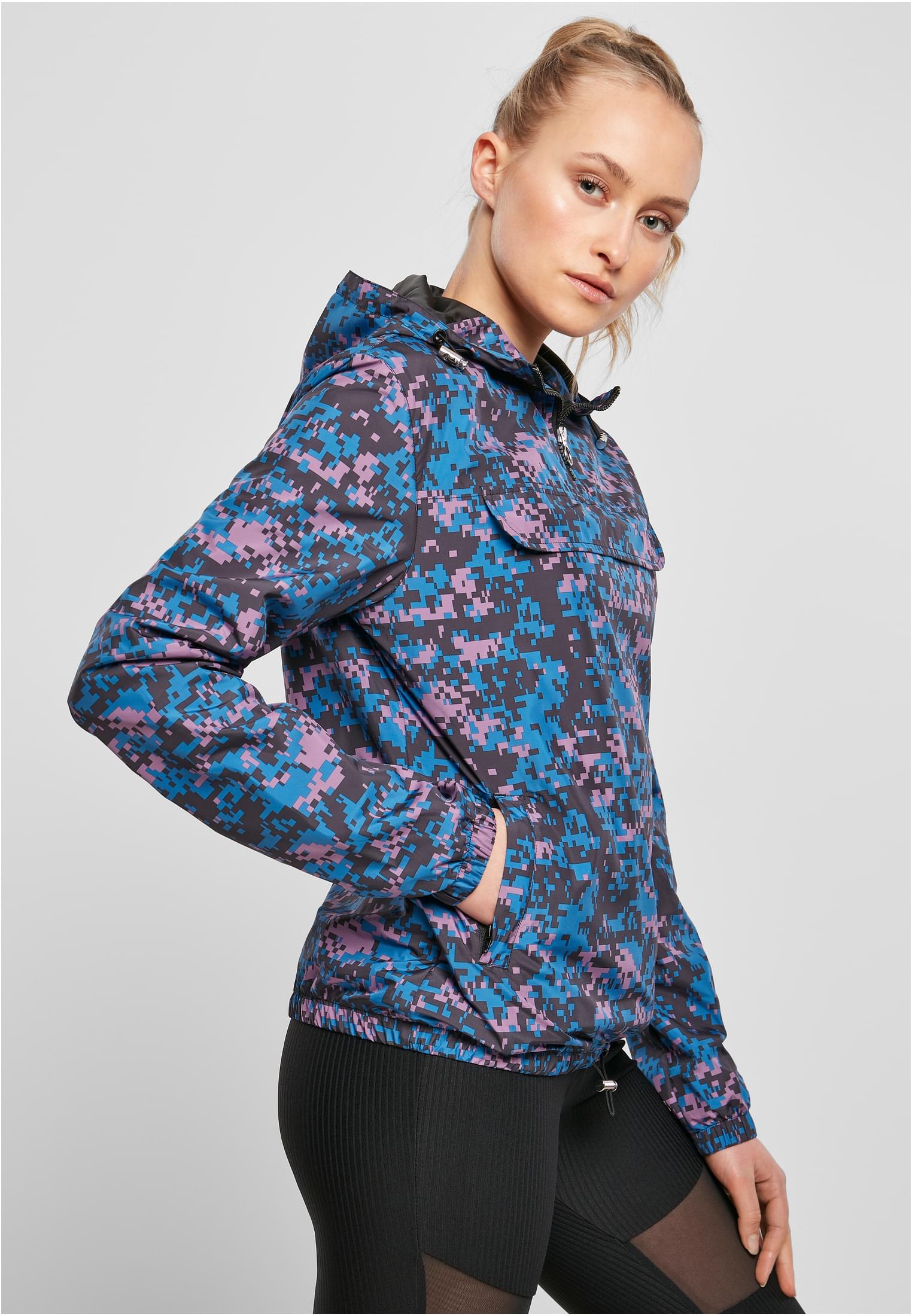 Ladies Camo Pull Over Jacket | digital duskviolet camo