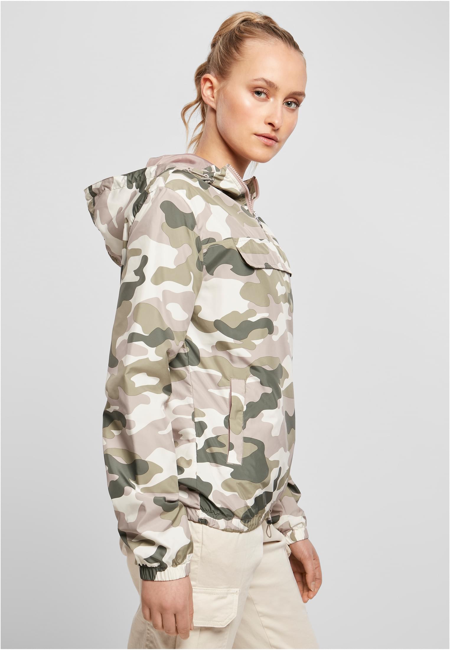 Ladies Camo Pull Over Jacket | duskrose camo