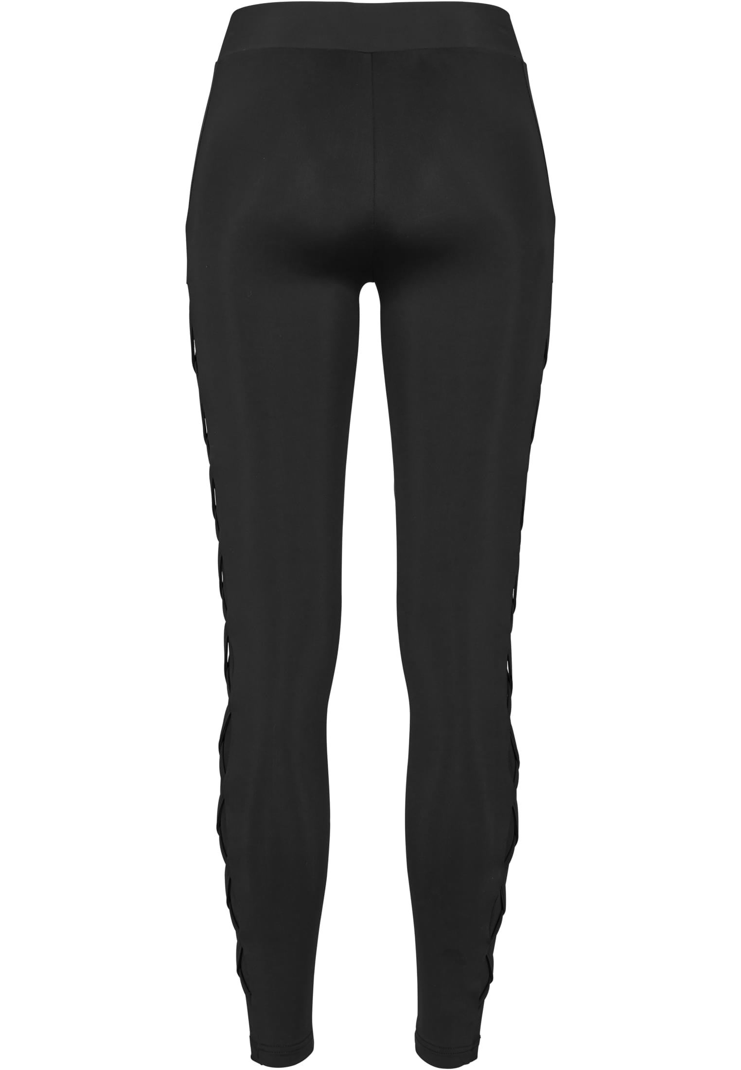 Ladies Ribbon Mesh Leggings | black