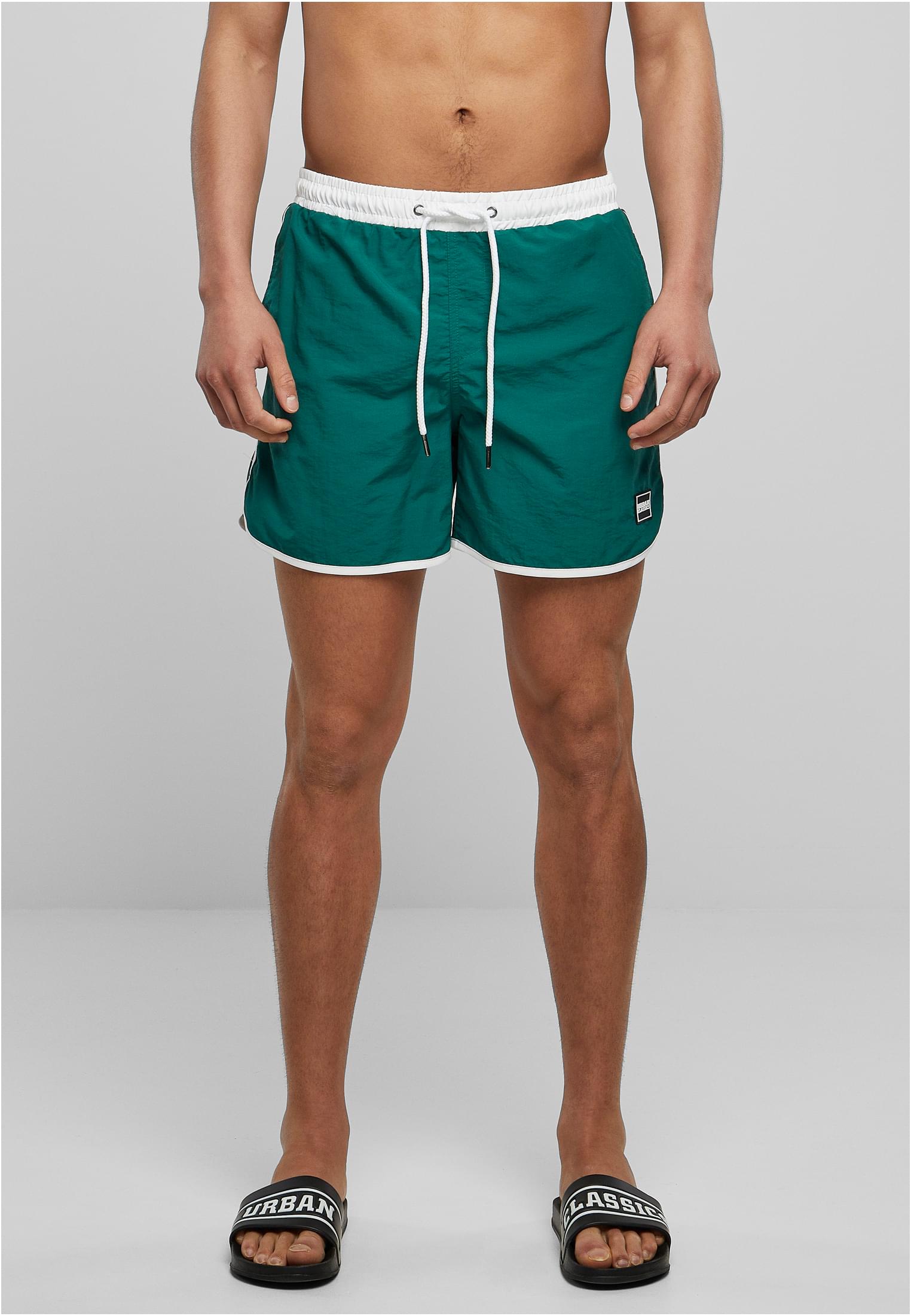 Retro Swimshorts | white/green