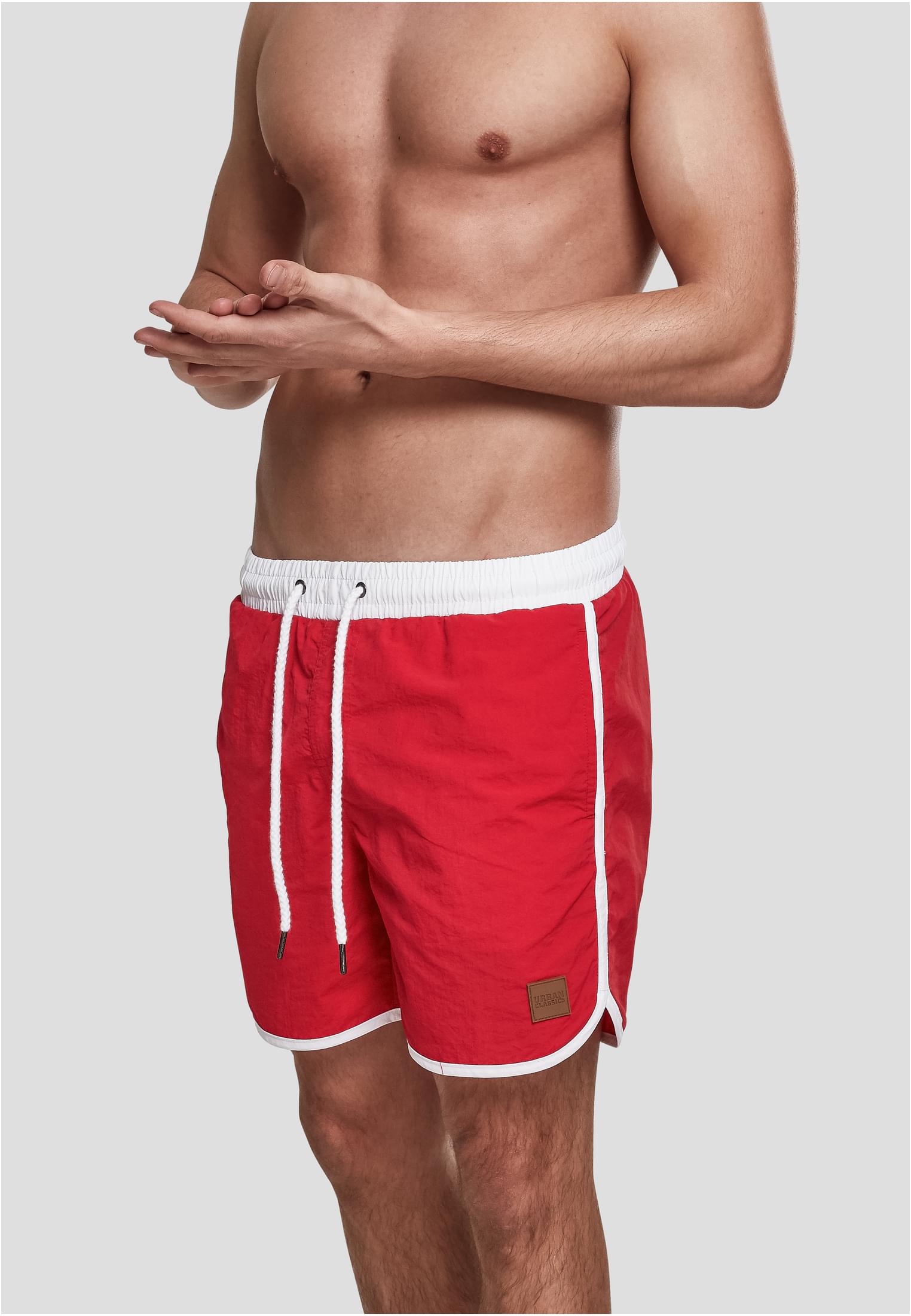 Retro Swimshorts | firered/white