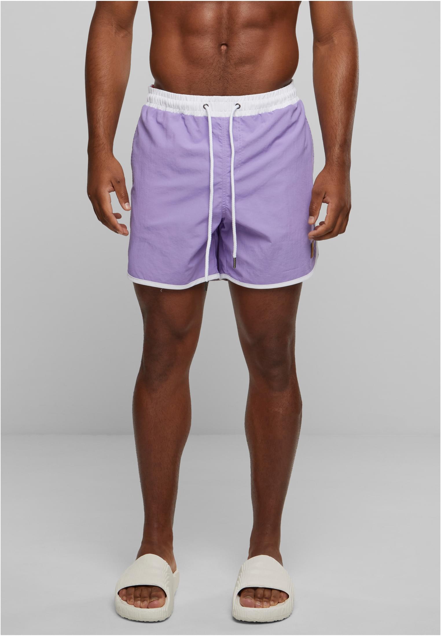 Retro Swimshorts | lavender/white