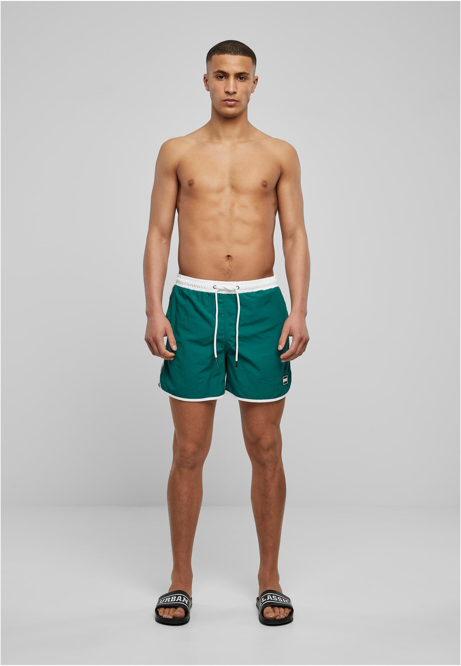 Retro Swimshorts | white/green