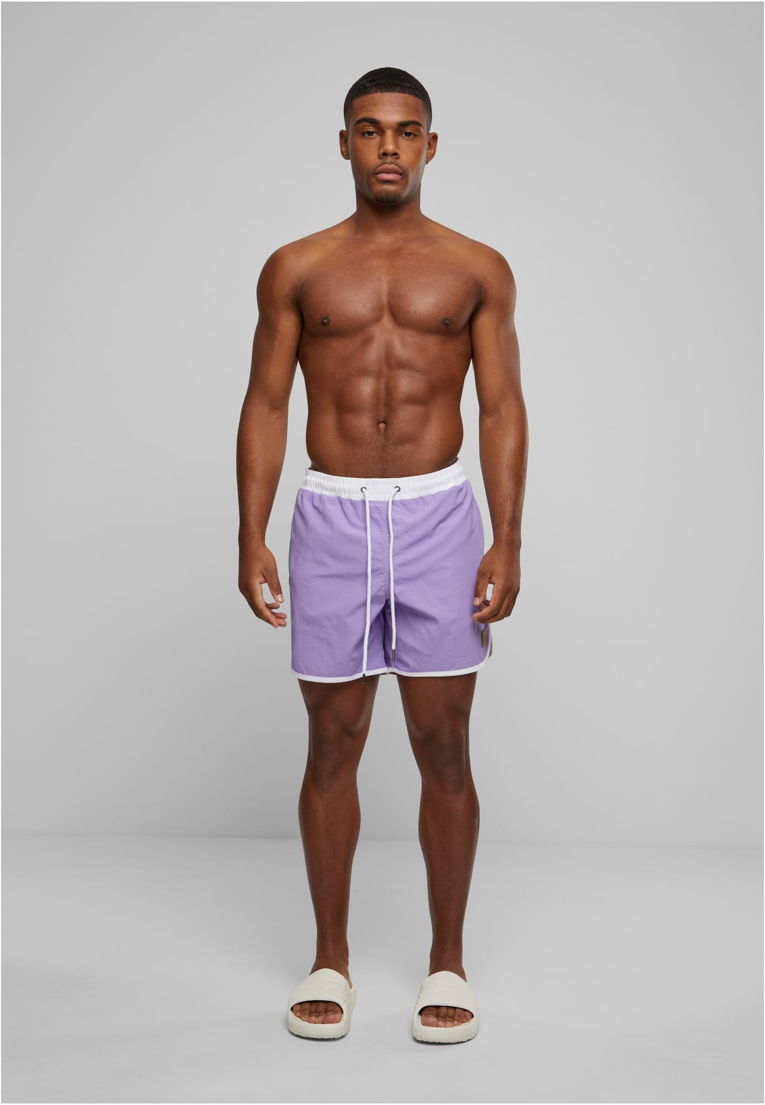 Retro Swimshorts | lavender/white