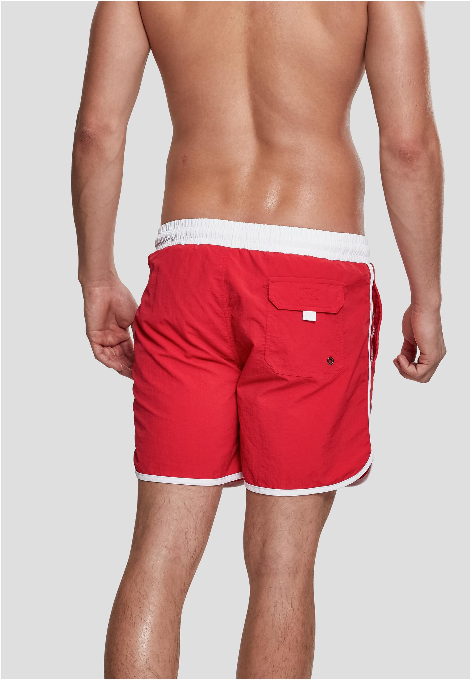 Retro Swimshorts | firered/white