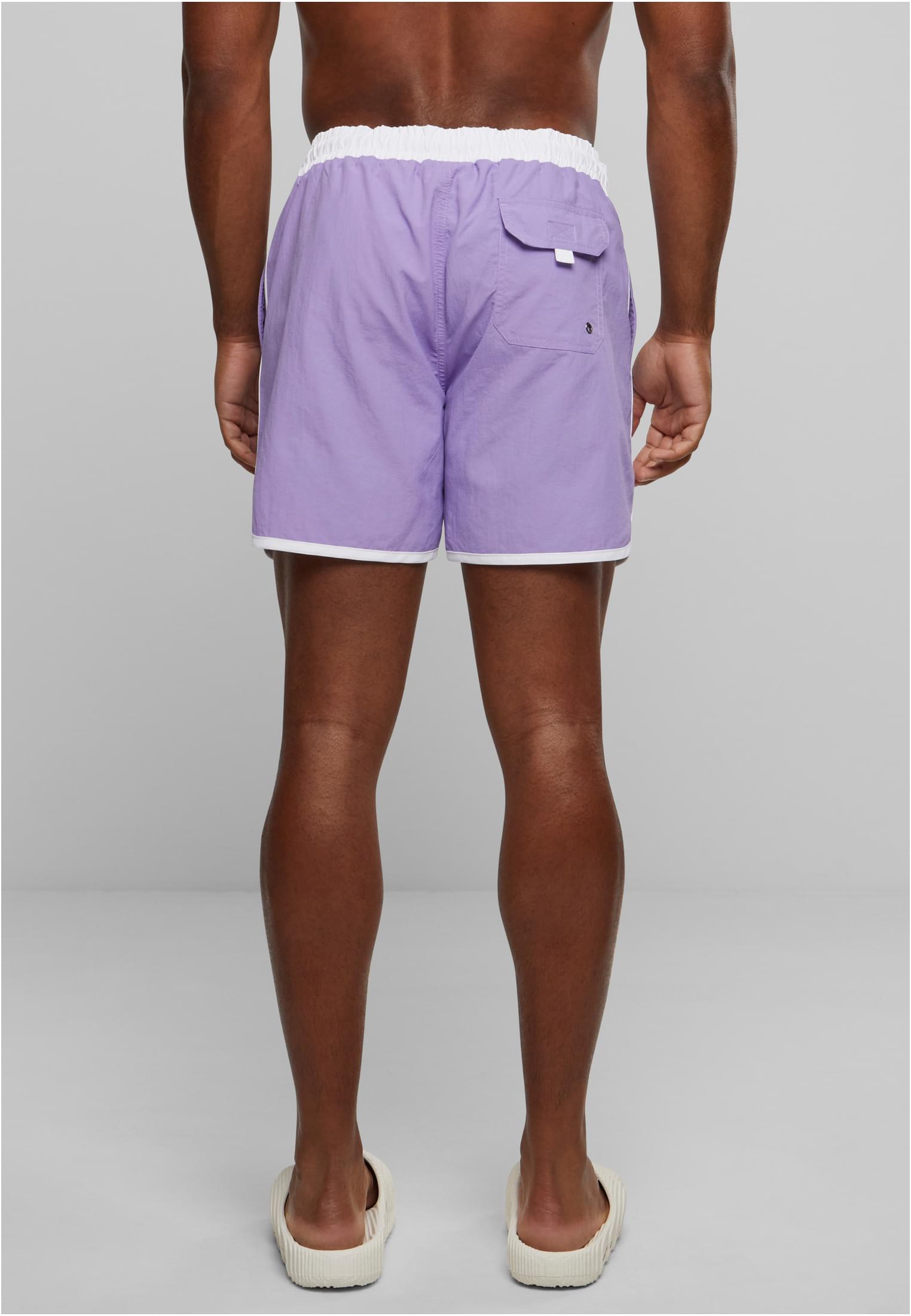 Retro Swimshorts | lavender/white