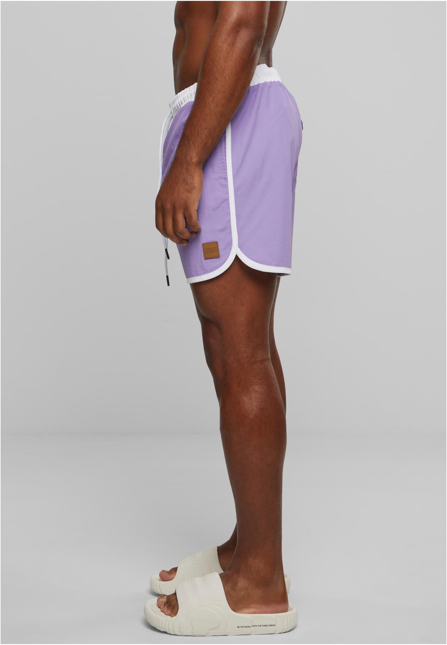 Retro Swimshorts | lavender/white