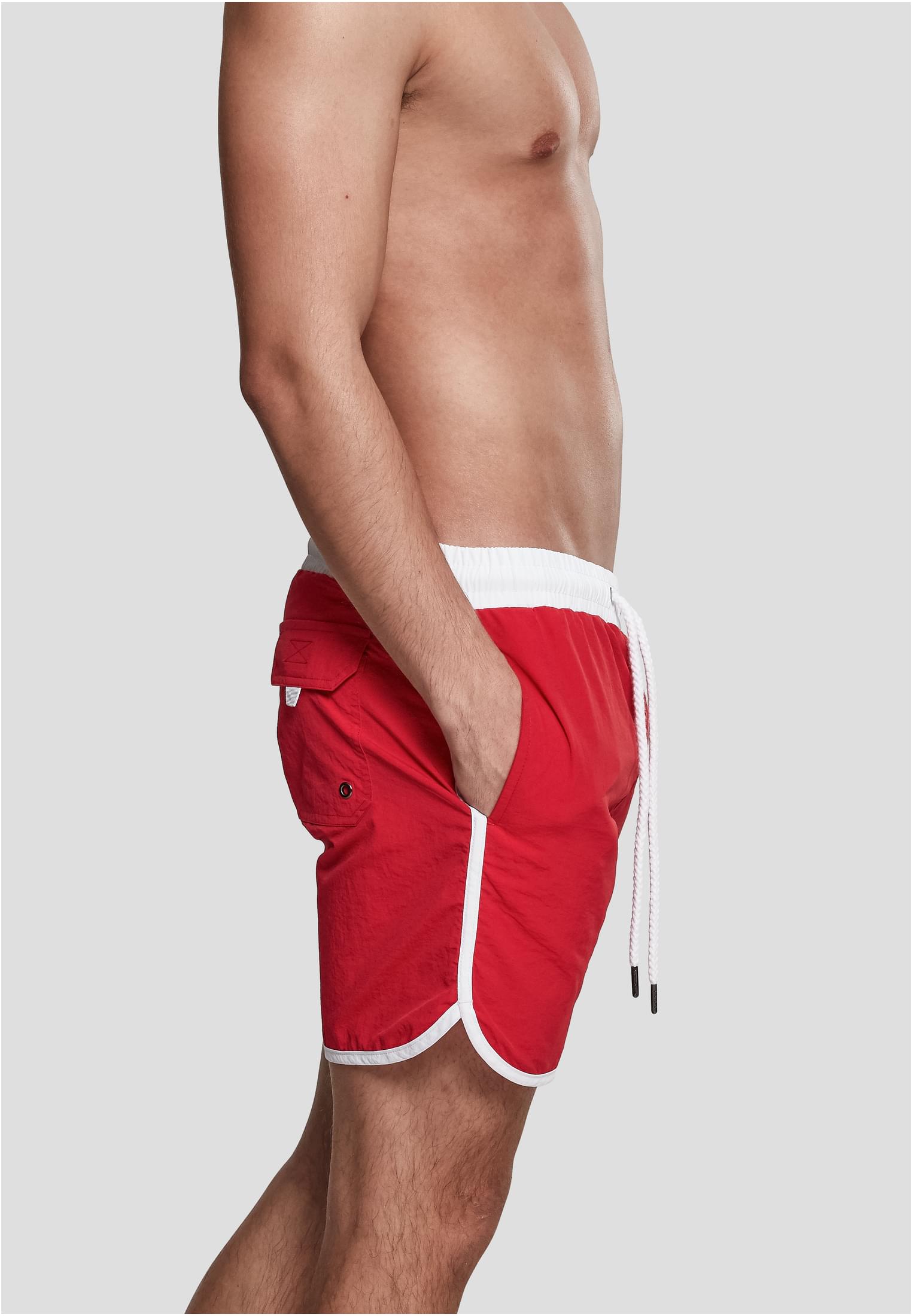 Retro Swimshorts | firered/white