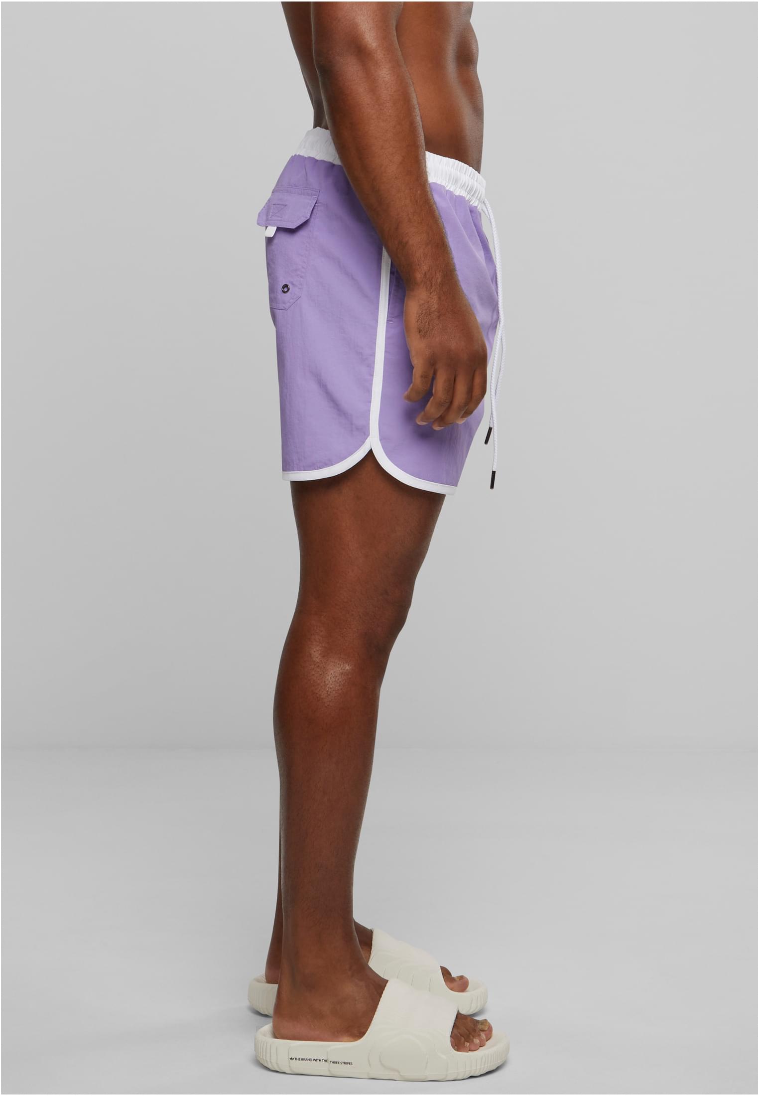 Retro Swimshorts | lavender/white