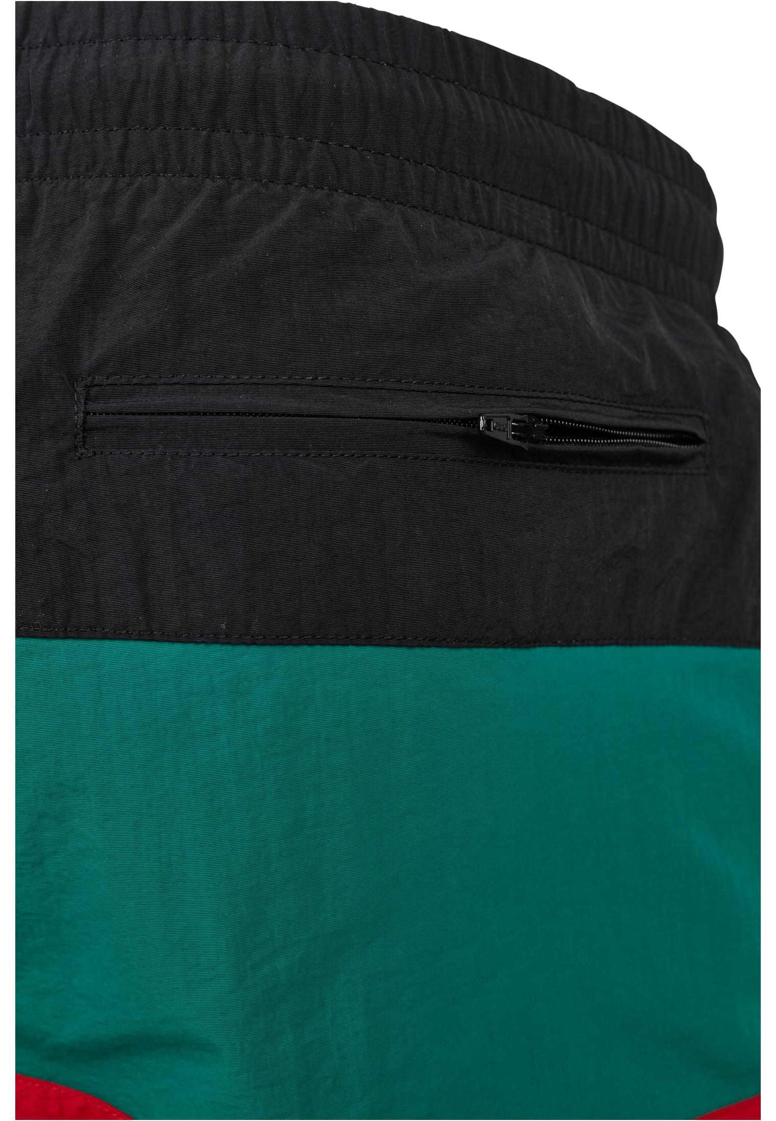 Color Block Swimshorts | firered/black/green