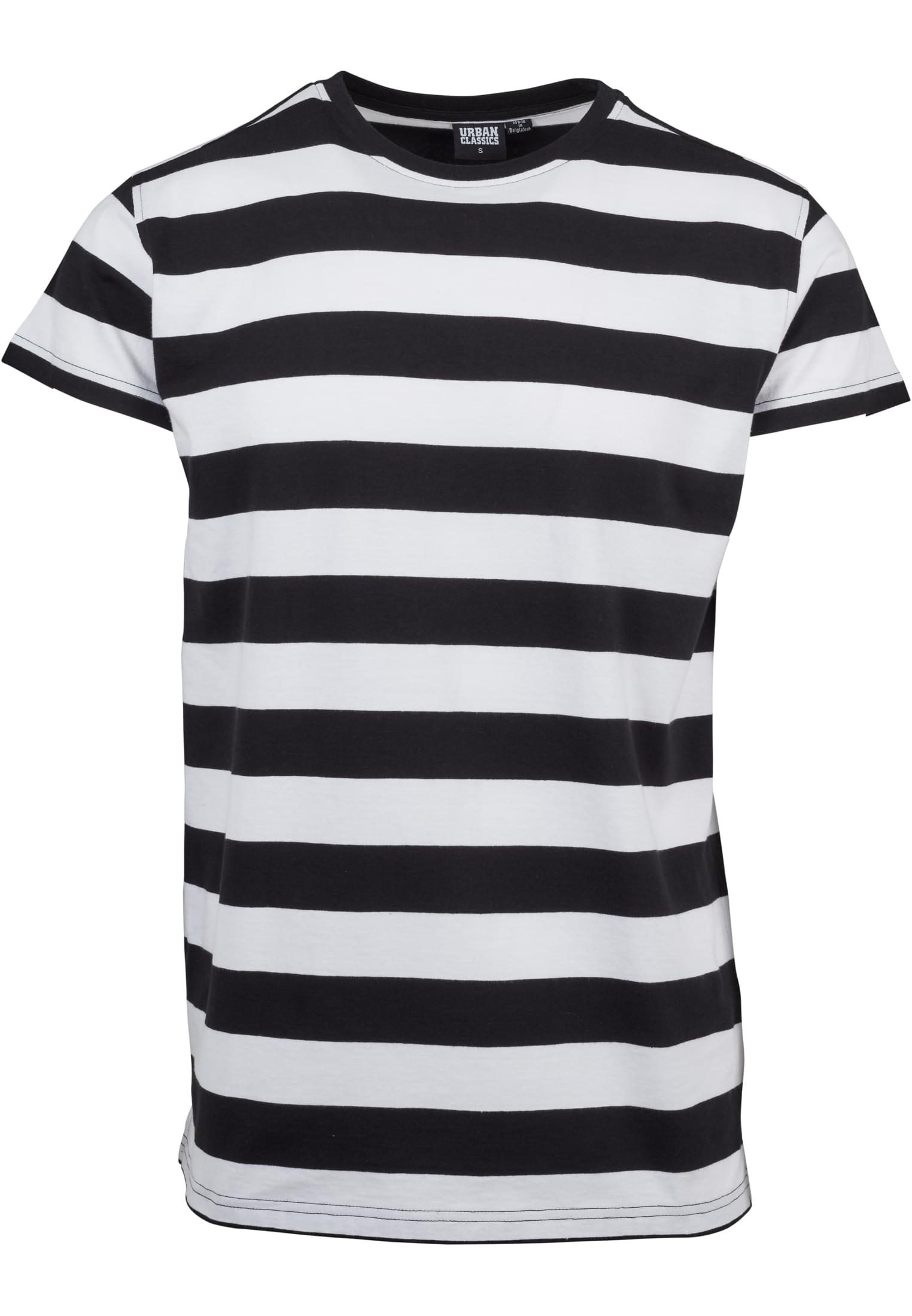 Block Stripe Tee | blk/wht