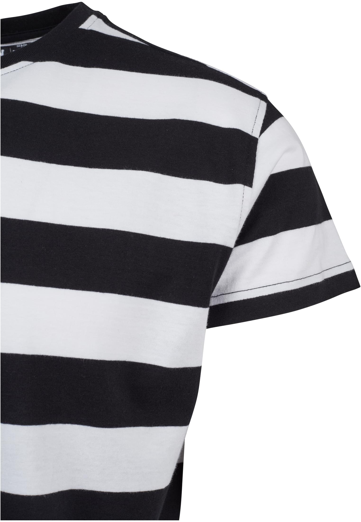 Block Stripe Tee | blk/wht