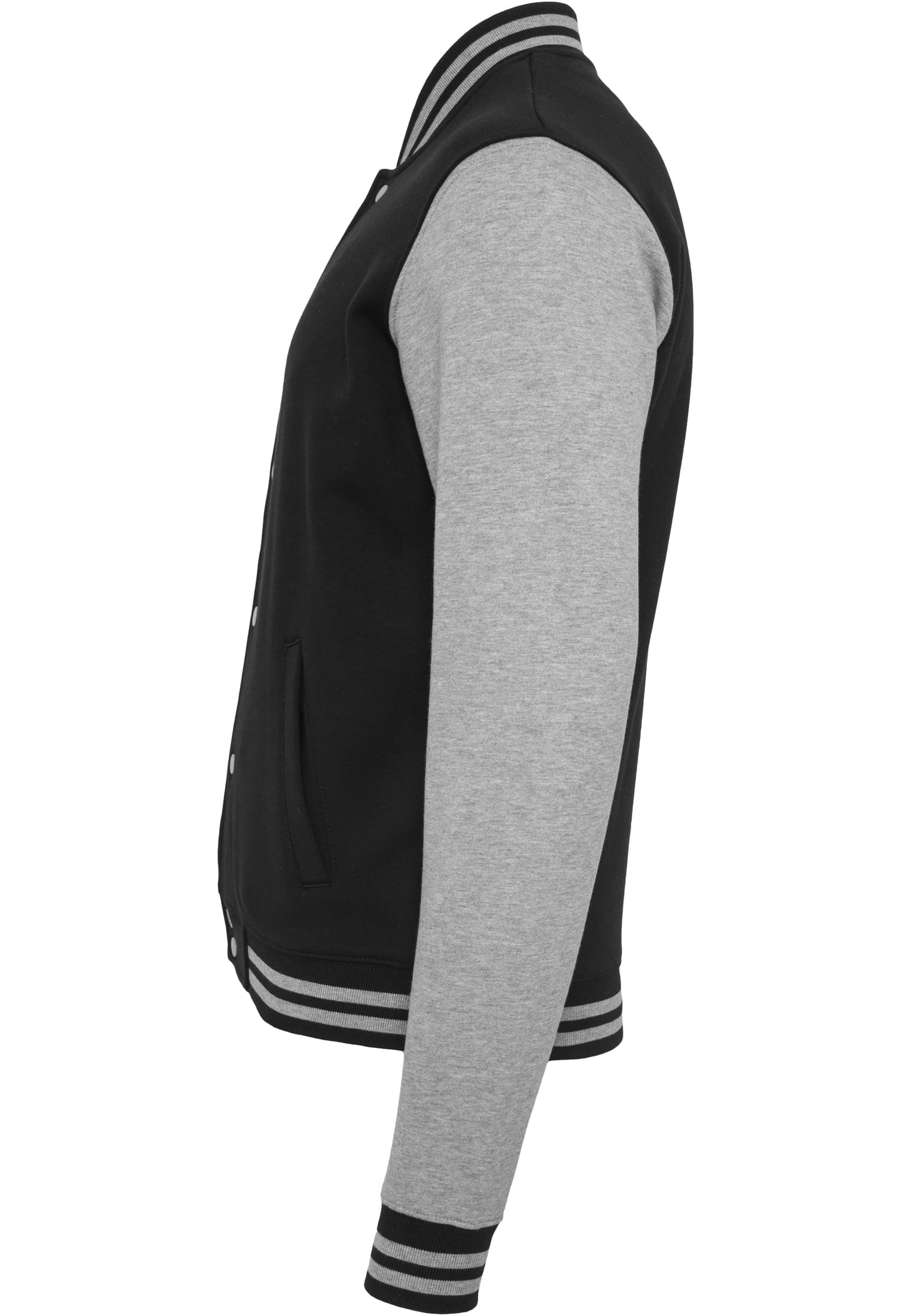 2-tone College Sweatjacket | blk/gry