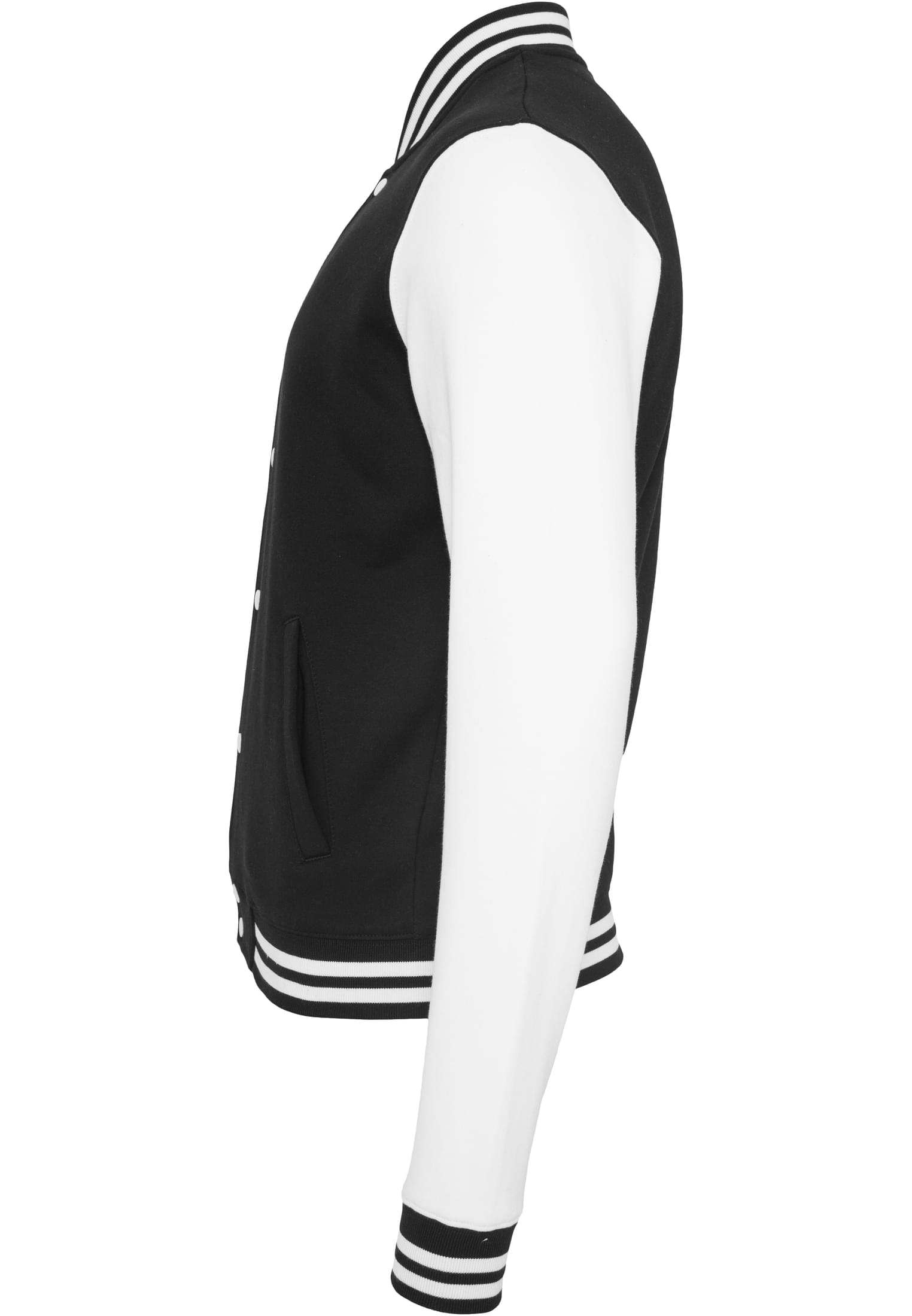 2-tone College Sweatjacket | blk/wht