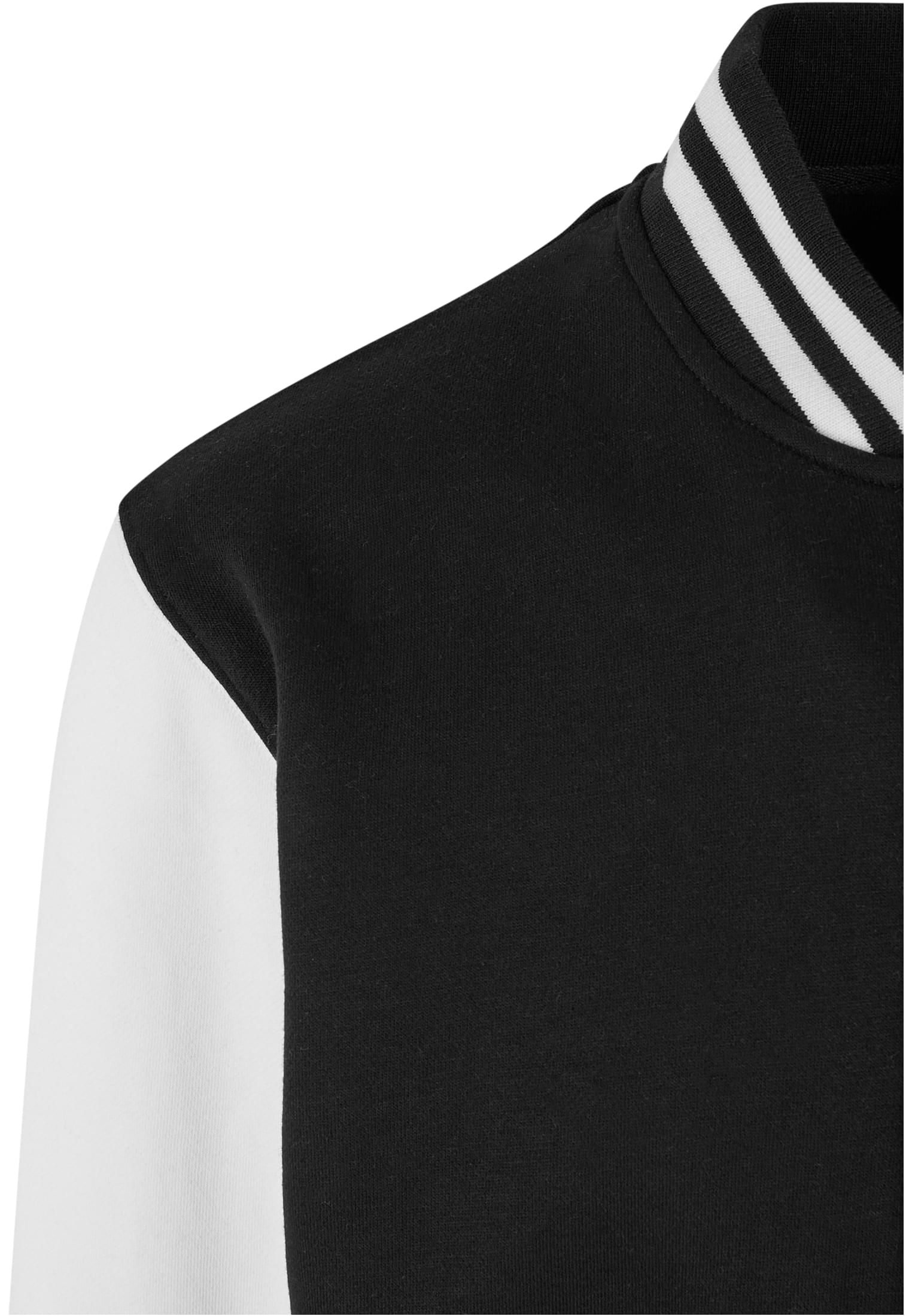 2-tone College Sweatjacket | blk/wht