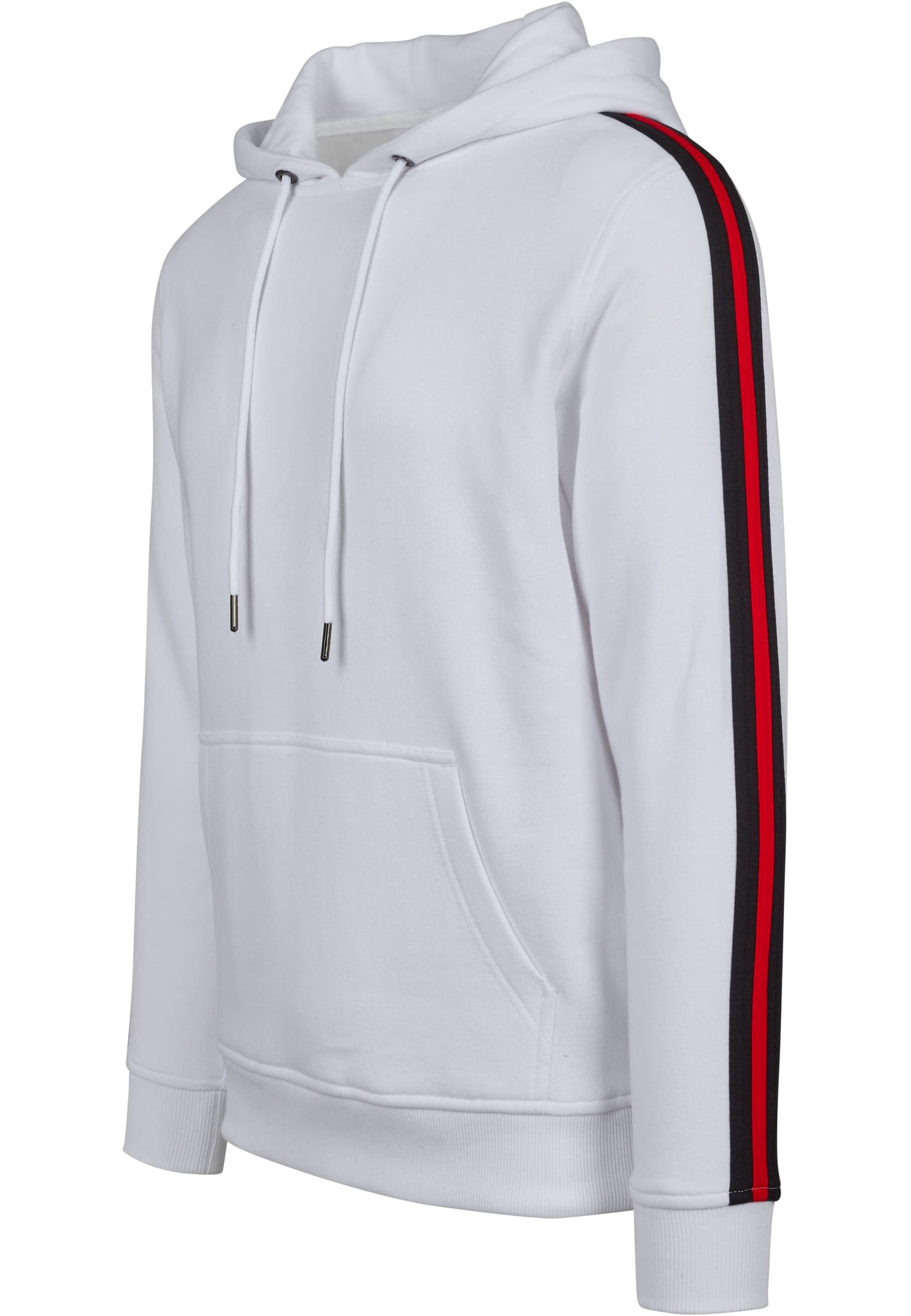 Stripe Shoulder Hoody | wht/blk/firered