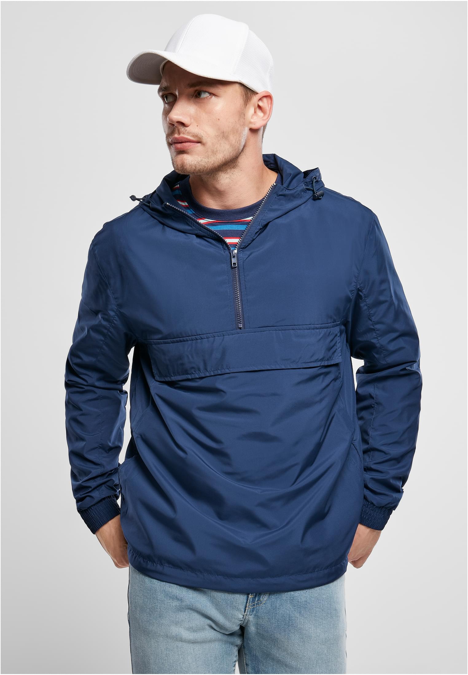 Basic Pull Over Jacket | darkblue