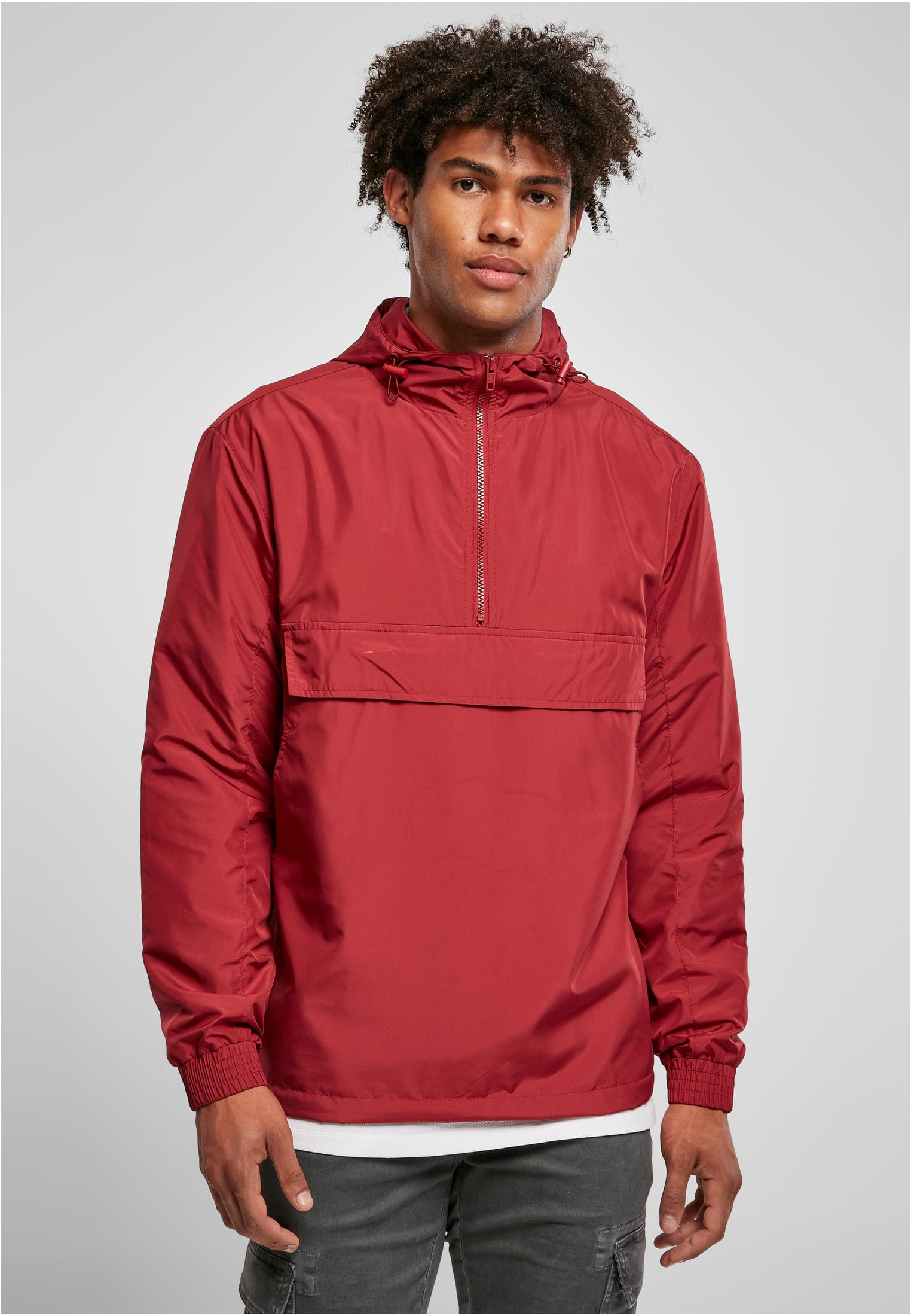 Basic Pull Over Jacket | brickred