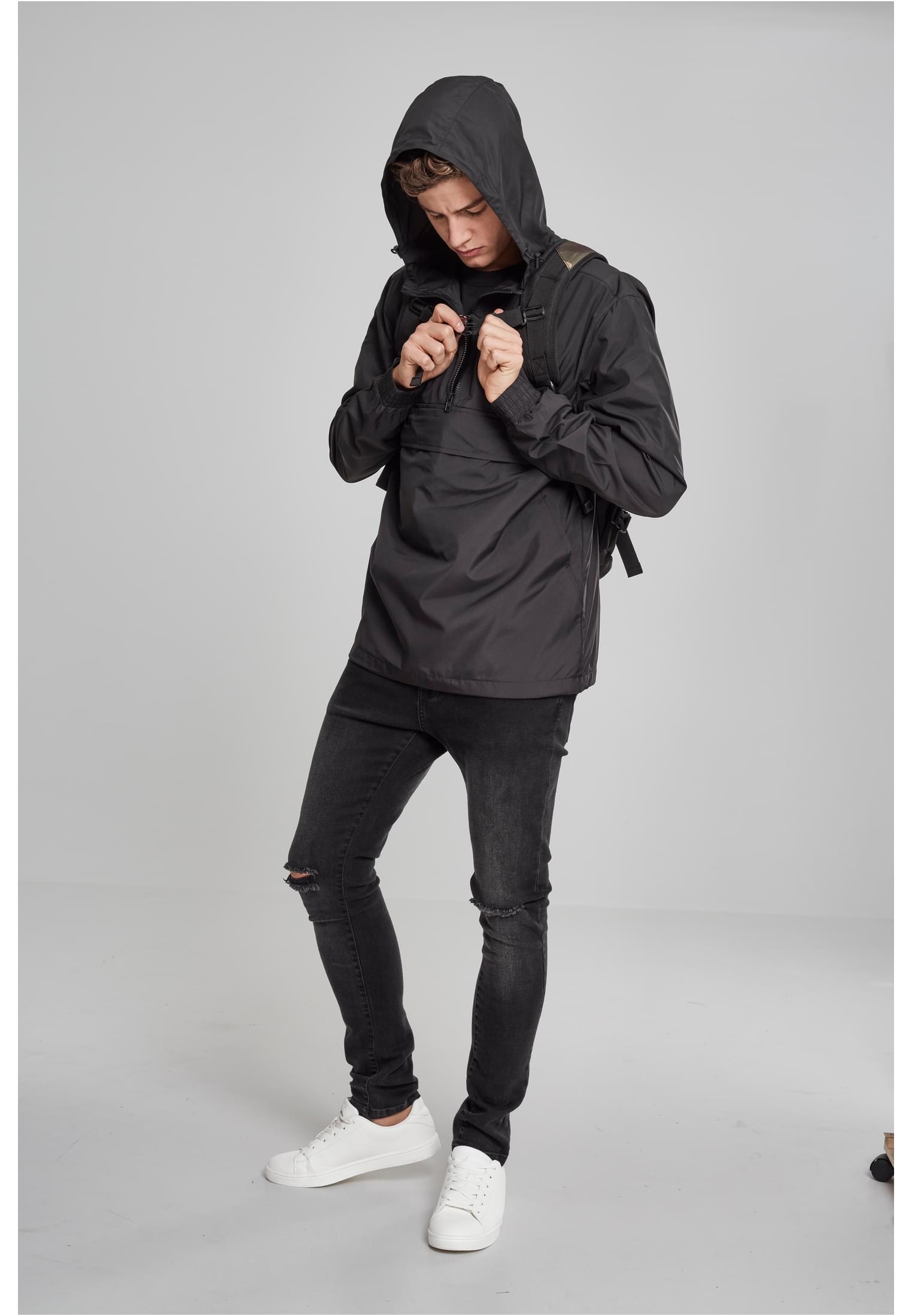 Basic Pull Over Jacket | black