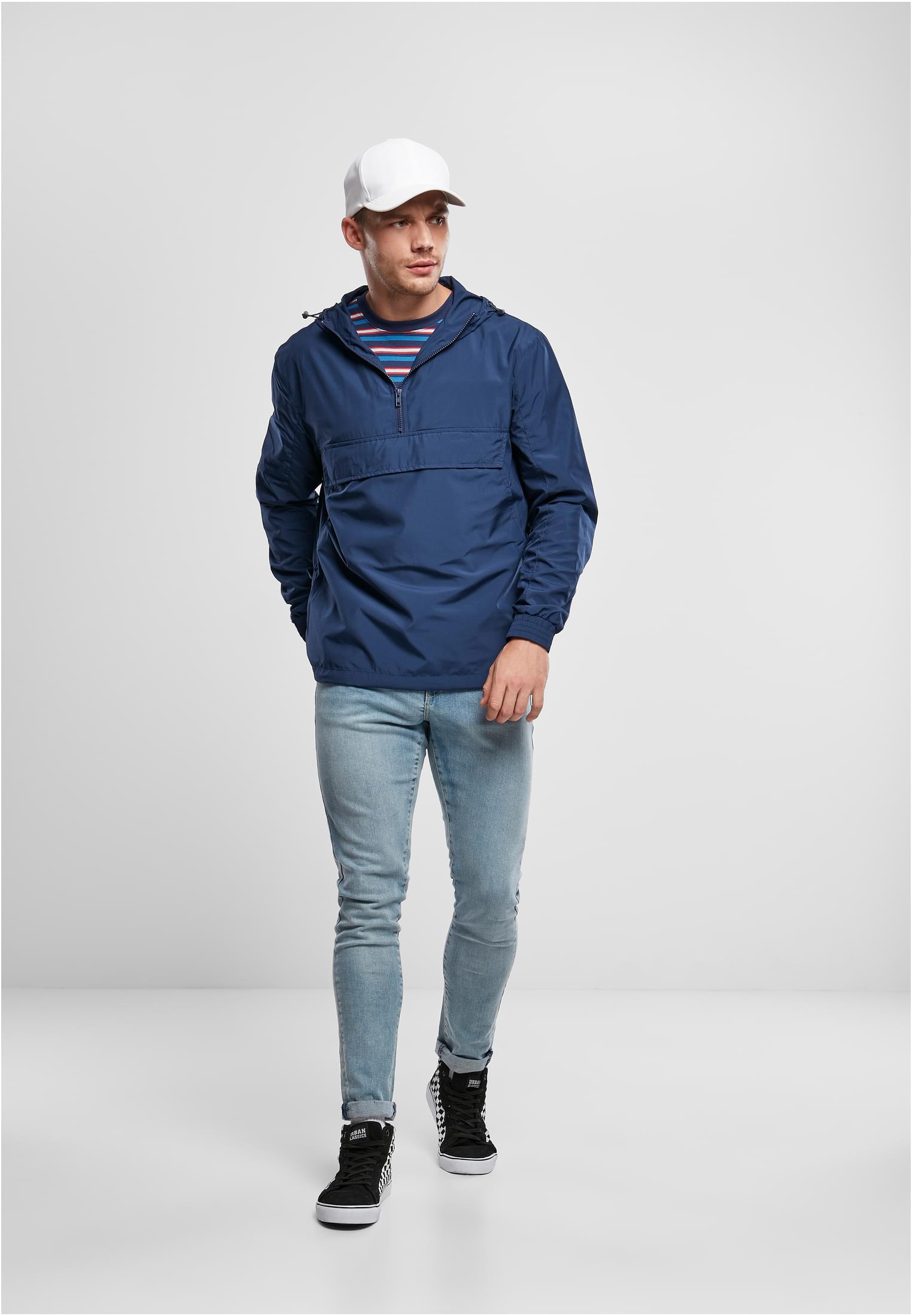 Basic Pull Over Jacket | darkblue