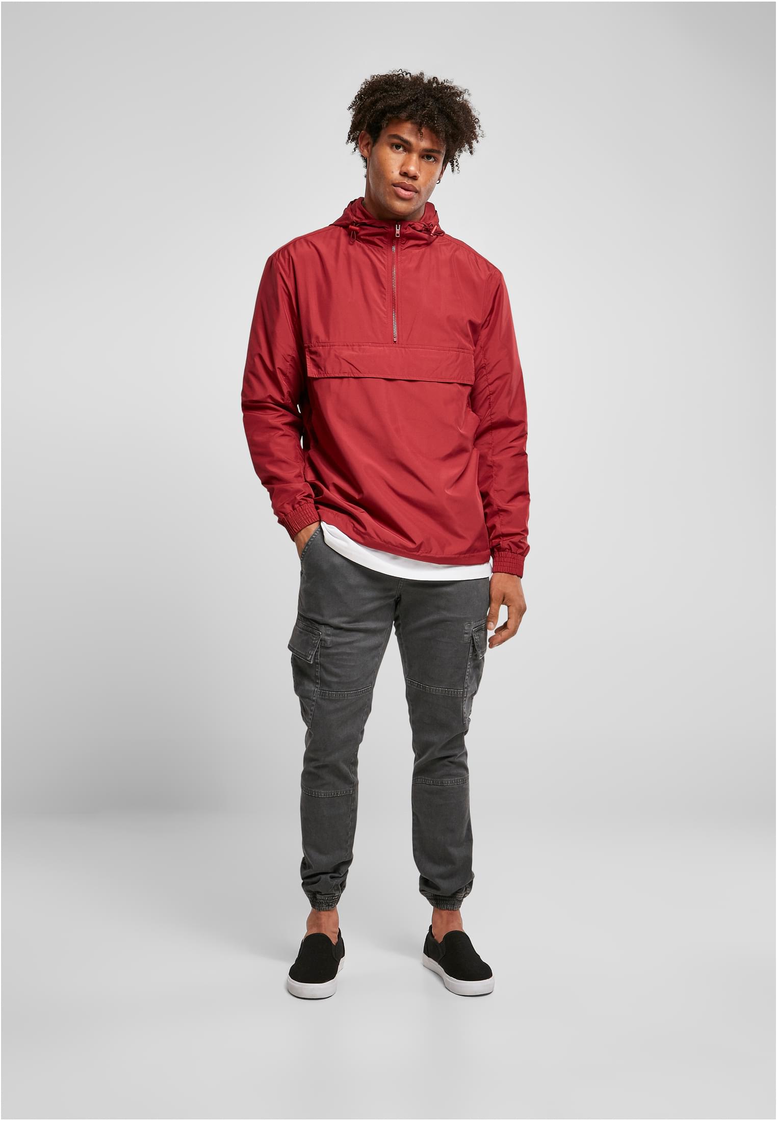 Basic Pull Over Jacket | brickred