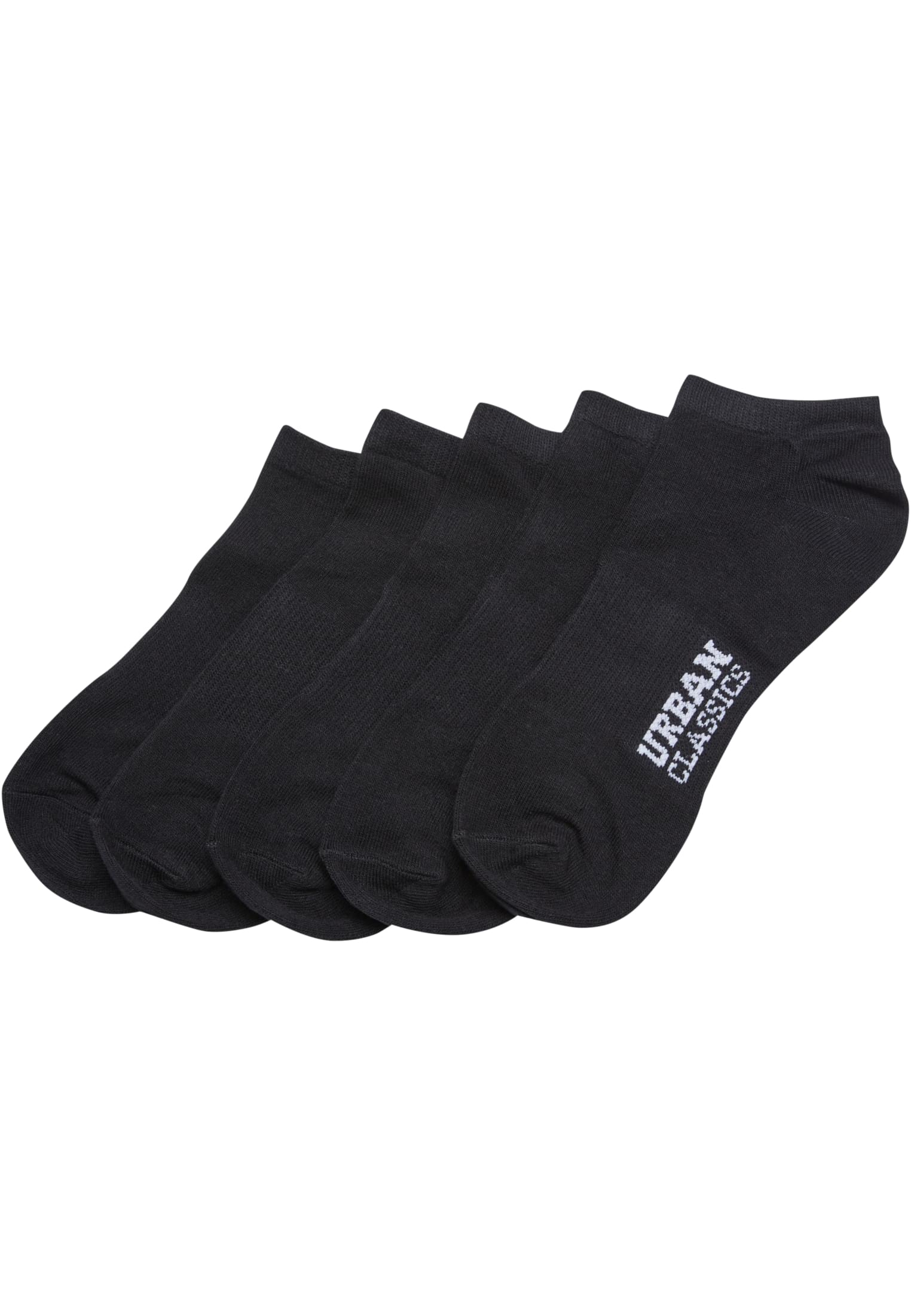 Logo No Show Socks 5-Pack | black