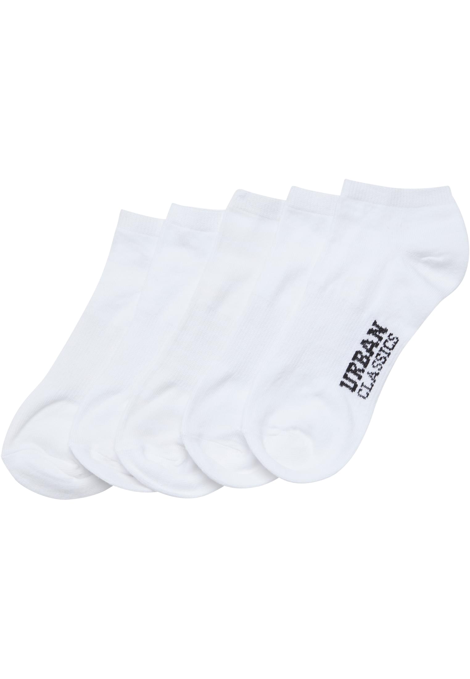 Logo No Show Socks 5-Pack | white