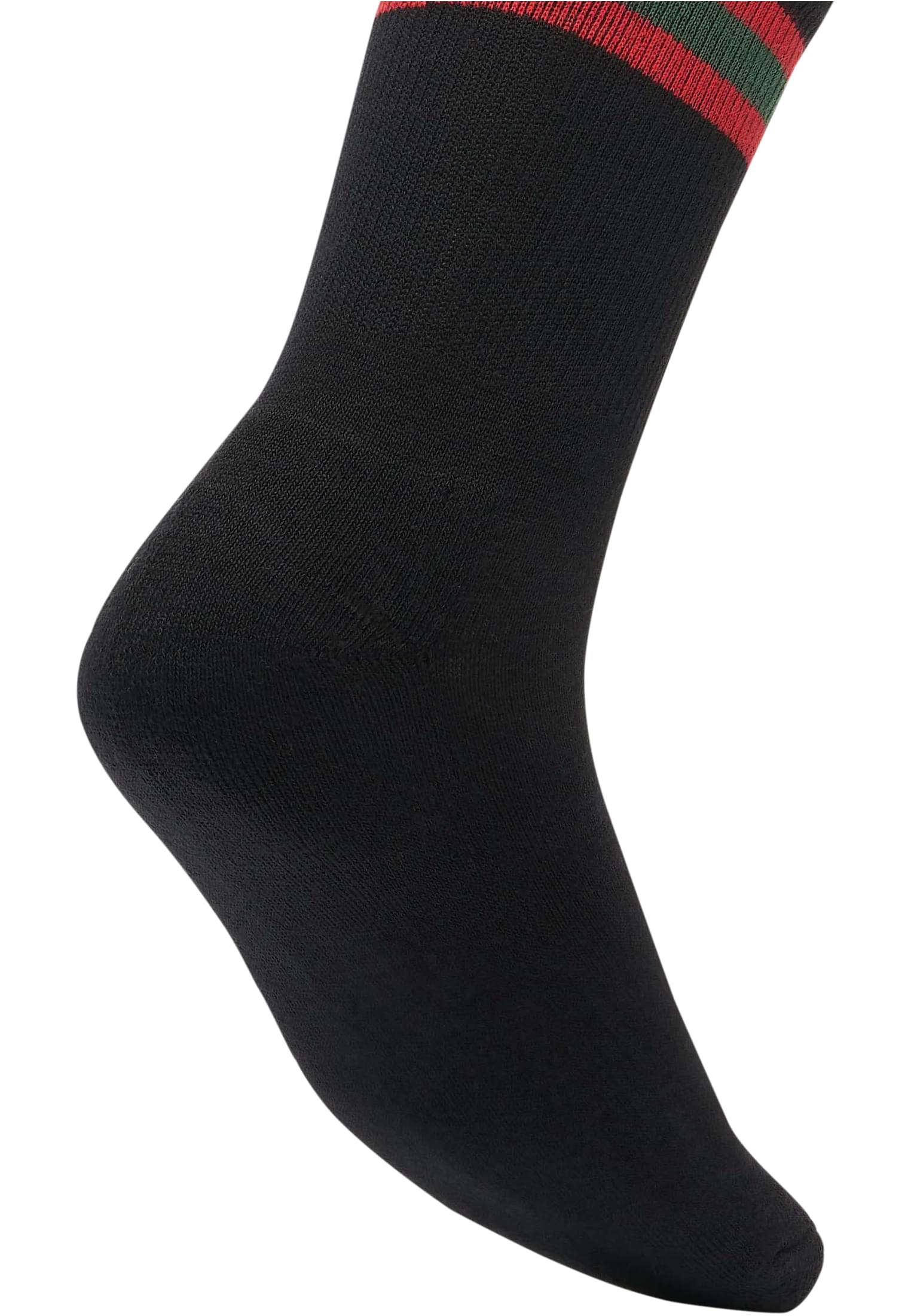 Stripy Sport Socks 2-Pack | black/firered/green