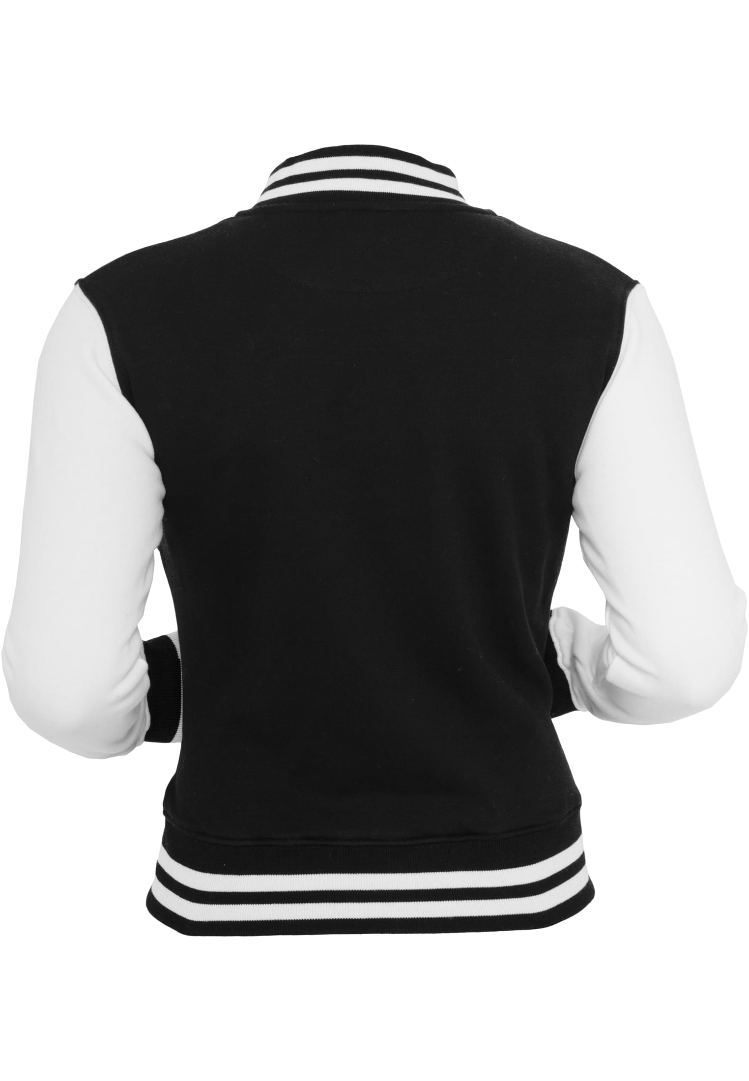 Ladies 2-tone College Sweatjacket | blk/wht