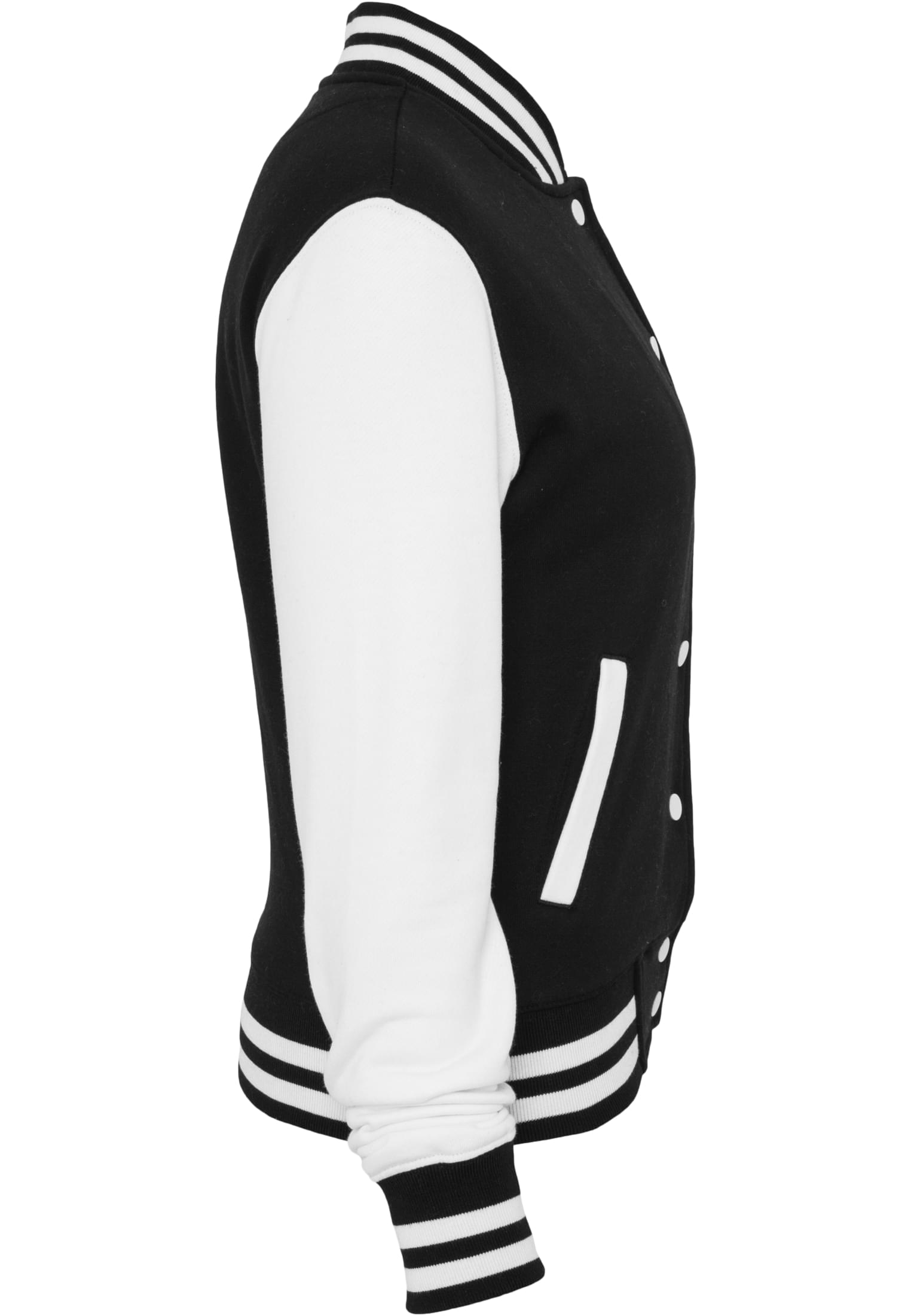 Ladies 2-tone College Sweatjacket | blk/wht