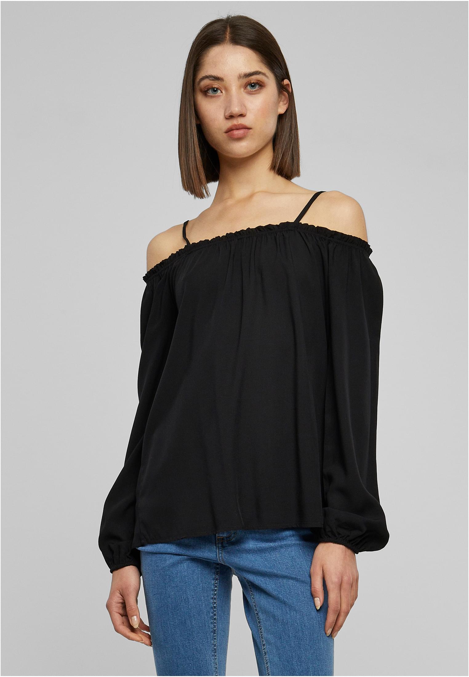 Ladies Cold Shoulder Longsleeve | black