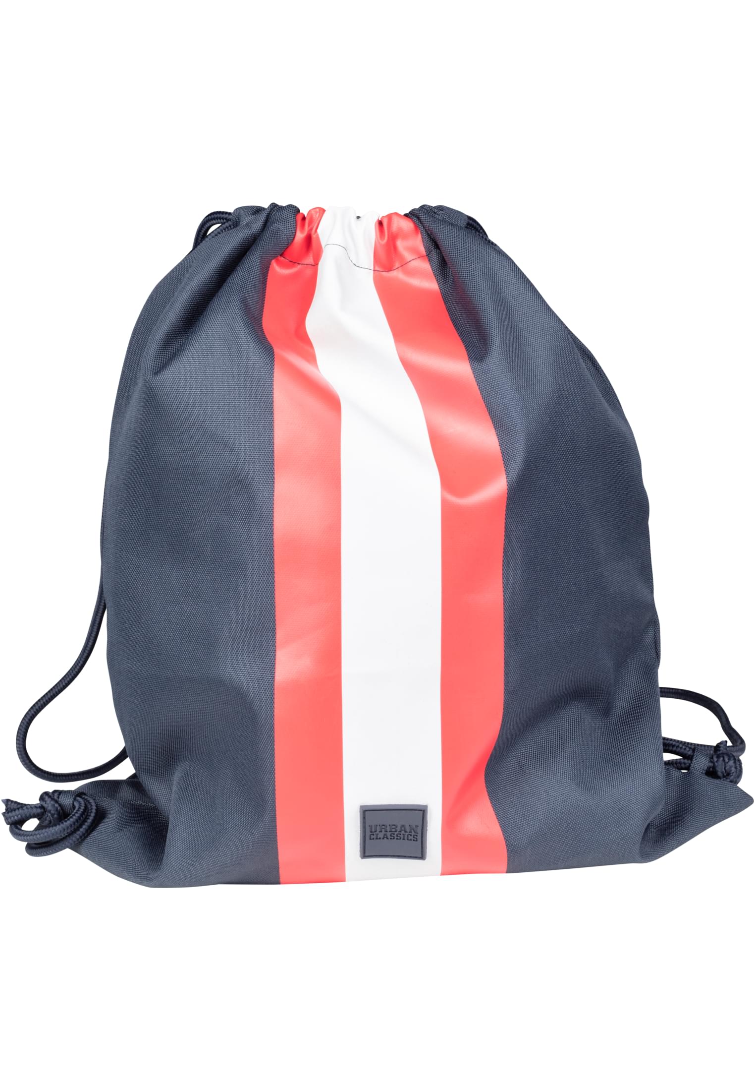 Striped Gym Bag | navy/fire red/white