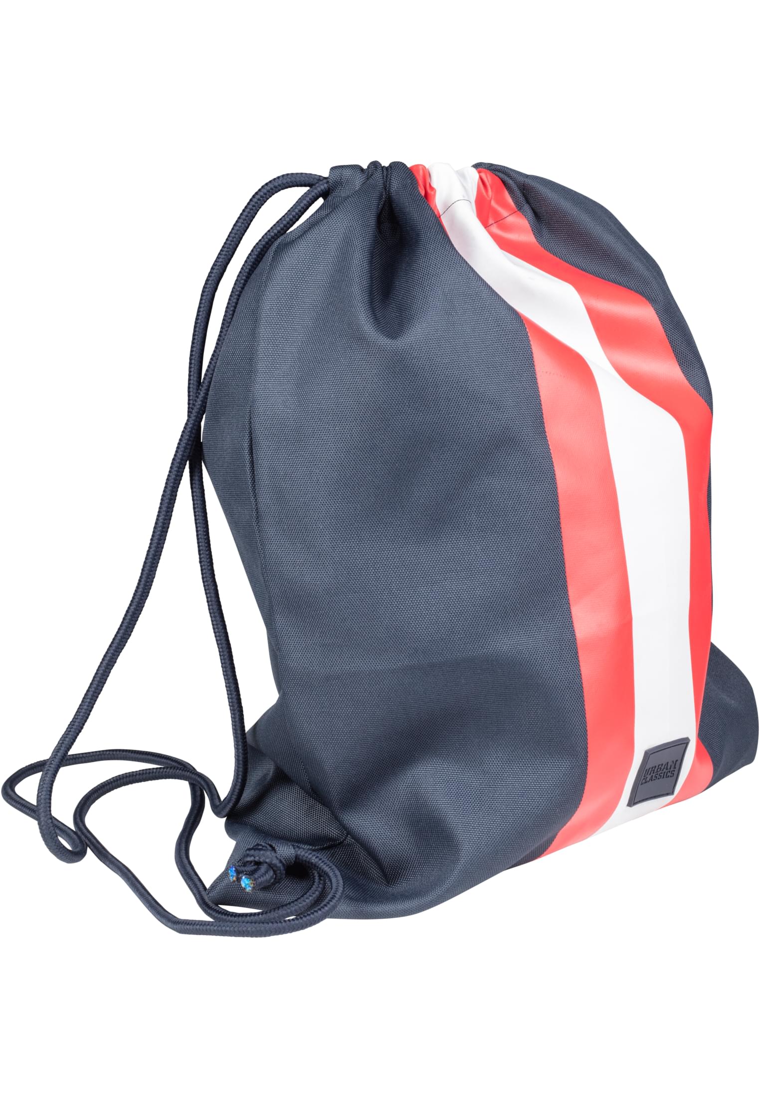 Striped Gym Bag | navy/fire red/white